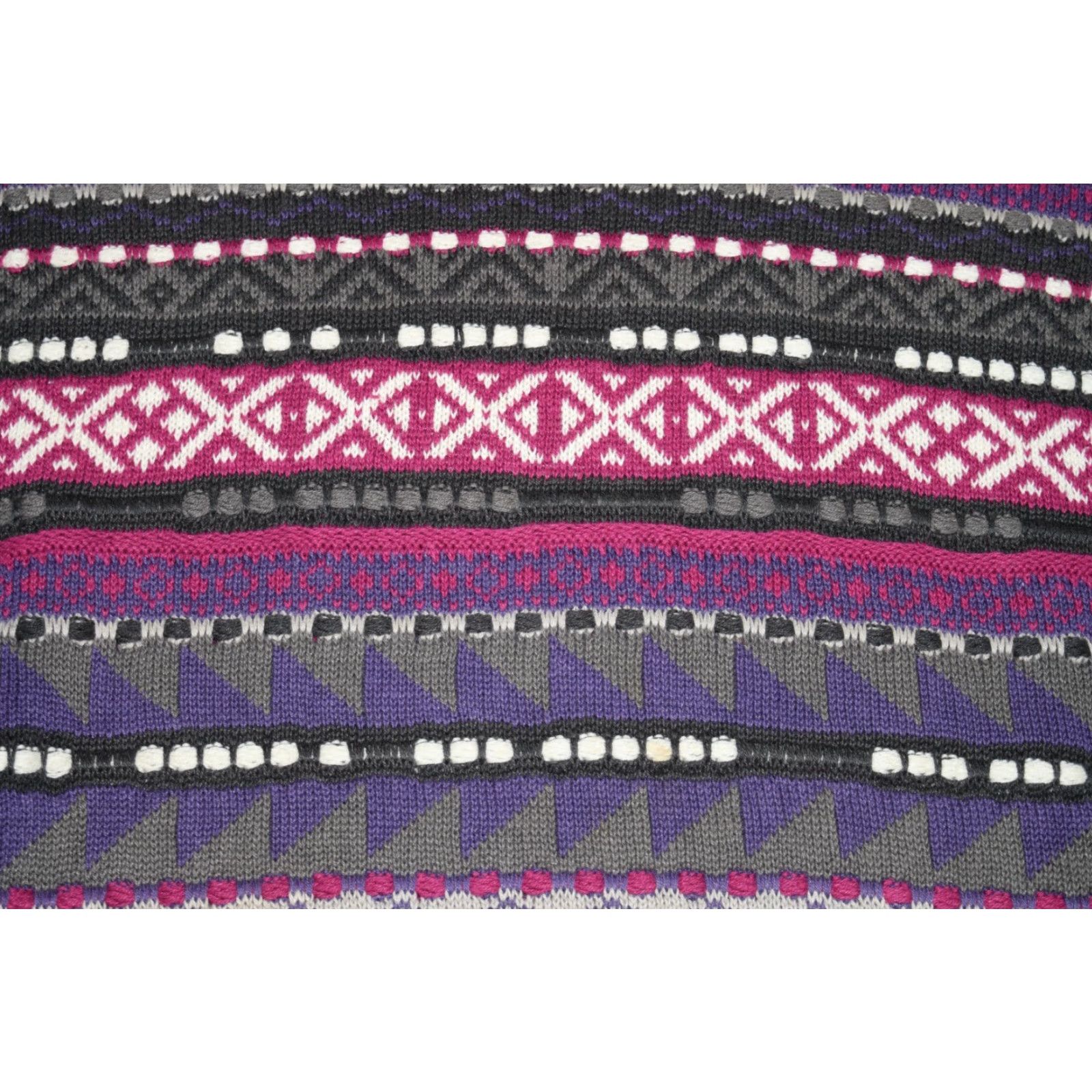 Native VINTAGE Segrets Sun Prints Bohemian Oversized Sweater Women’s Size L Purple 90s Geometric Knit Size L / US 10 / IT 46 - 2 Thumbnail