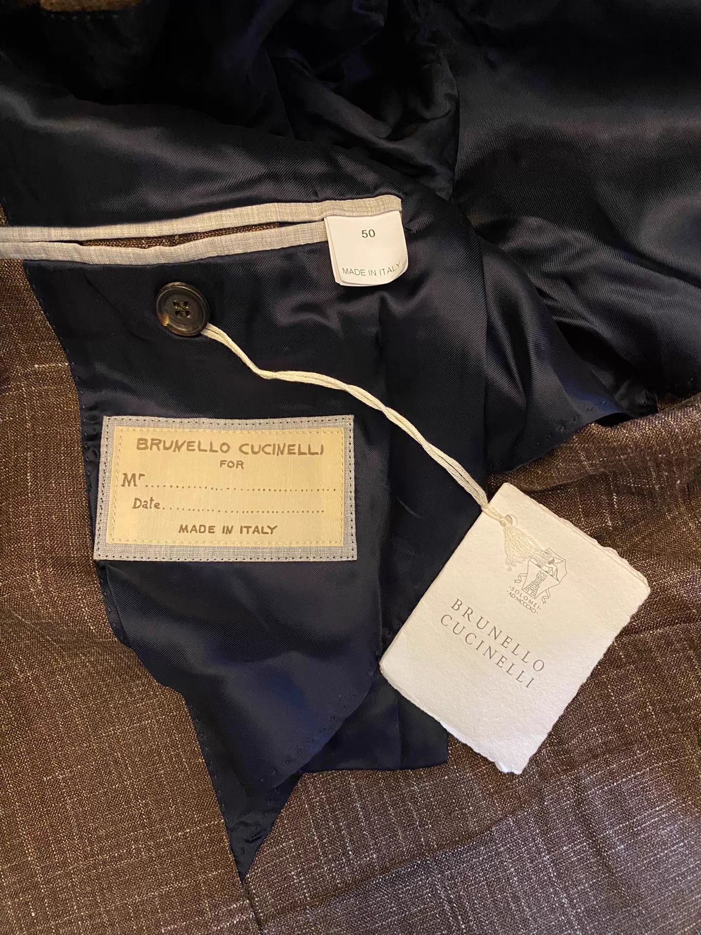 Brunello Cucinelli BRUNELLO CUCINELLI Handmade Cashmere Suit (Italy) Size 50R - 5 Thumbnail