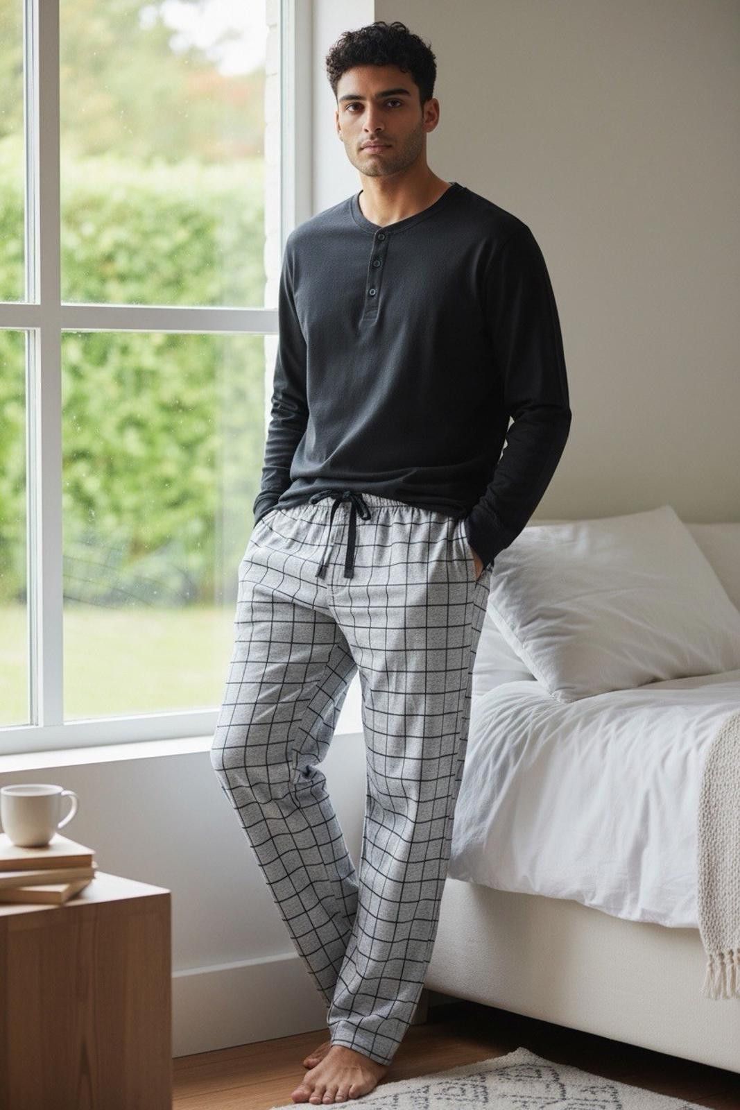 Other Sleep Hero Pajamas Set Mens 3XL Sleepwear NEW Black Grey Size ONE SIZE - 2 Thumbnail