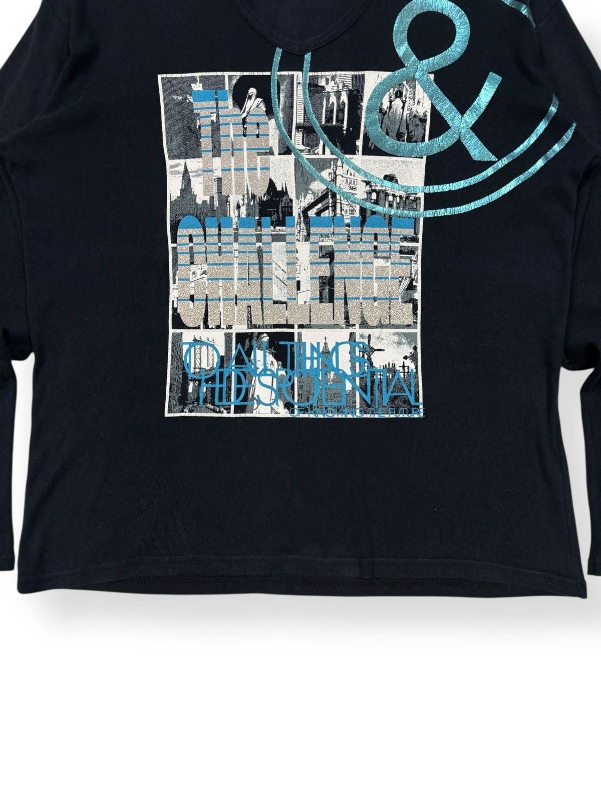 semanticdesign Semantic Design Graphic Printed V-neck Long Sleeve T-shirt Size US M / EU 48-50 / 2 - 7 Thumbnail