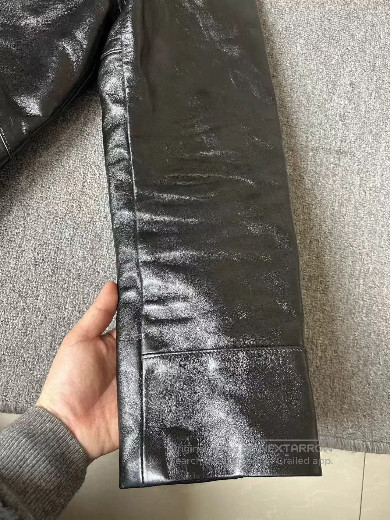 California Republic rare black leather jacket with unique design. Size US XXL / EU 58 / 5 - 5 Thumbnail