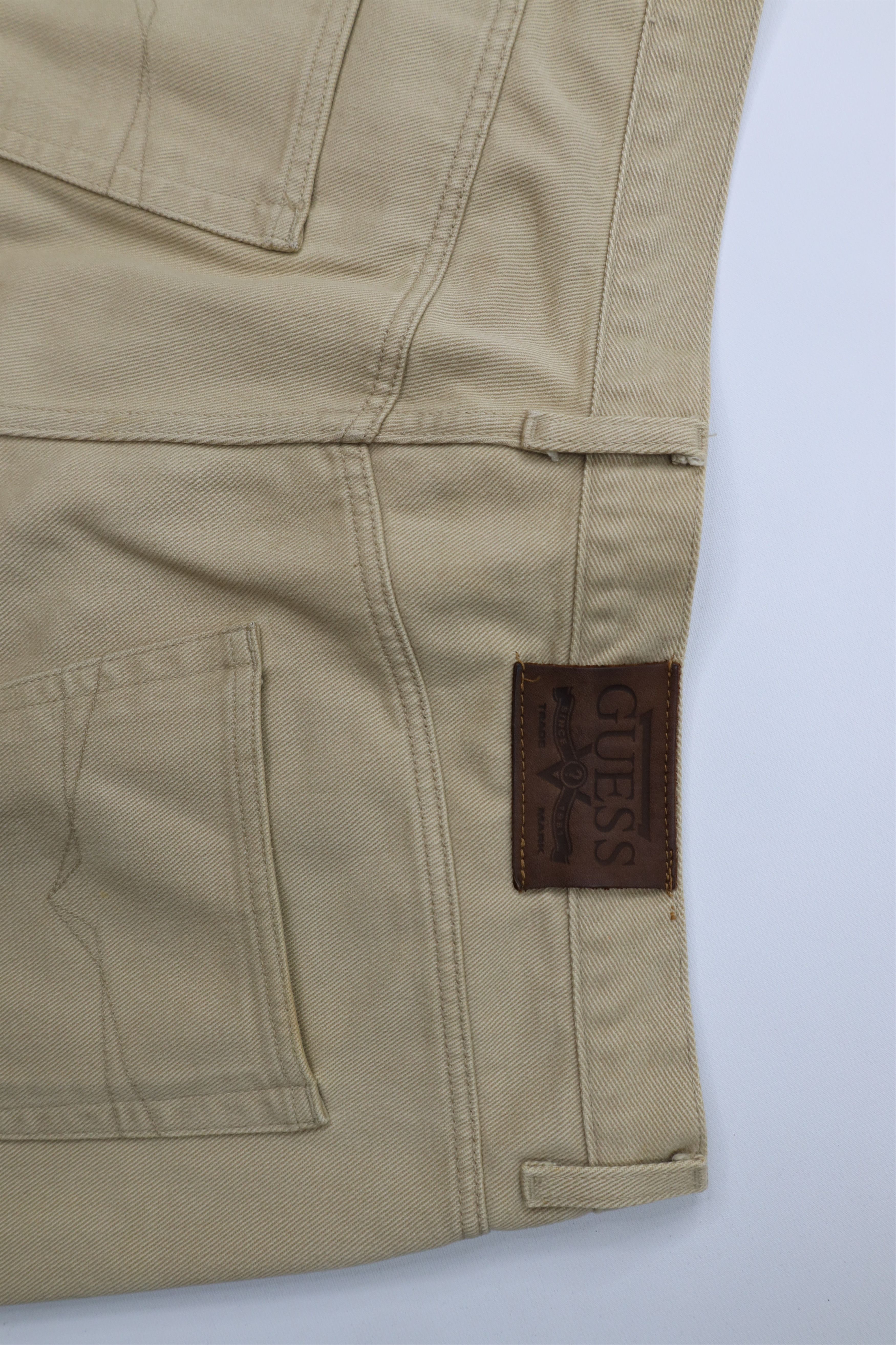 Guess Vintage 90s Guess Relaxed Fit Tapered Leg Jeans Beige Size US 36 / EU 52 - 16 Thumbnail