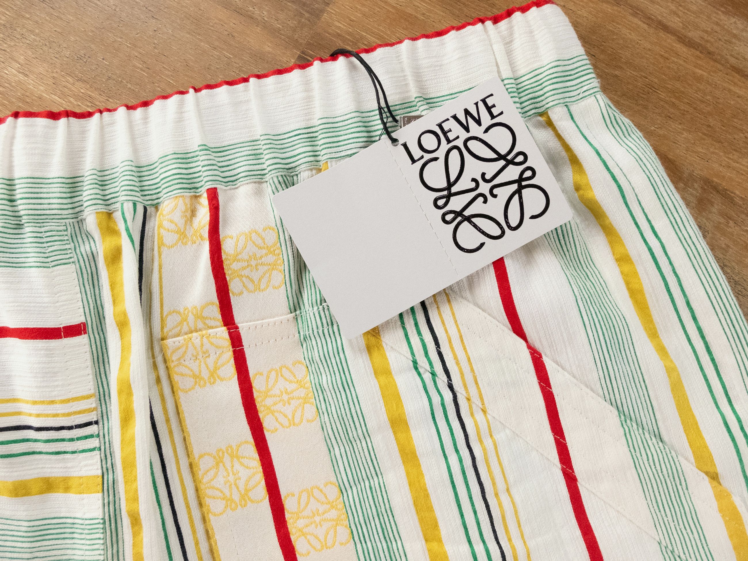 Loewe LOEWE x PAULA'S IBIZA stripe workwear cotton linen shorts Size 30" / US 8 / IT 44 - 7 Thumbnail