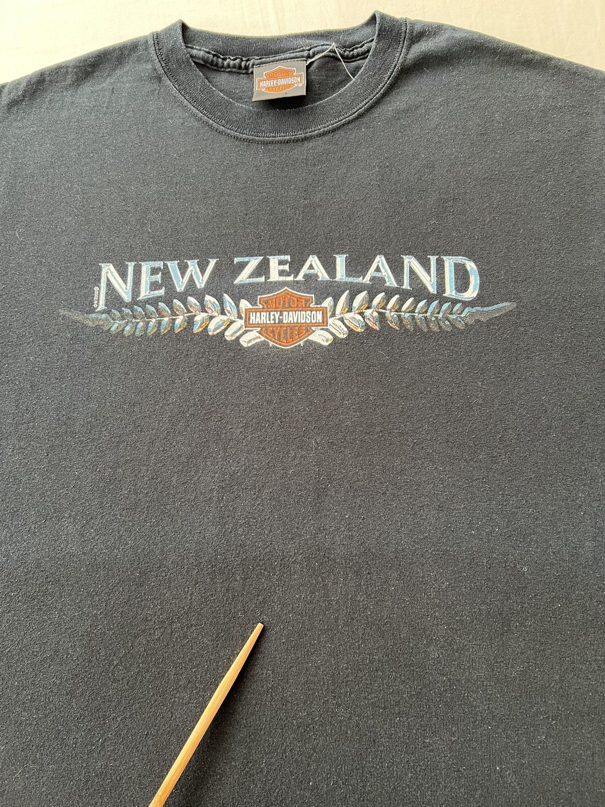 Harley Davidson Vintage 2002 Harley Davidson New Zealand Black T-shirt Size US M / EU 48-50 / 2 - 6 Thumbnail