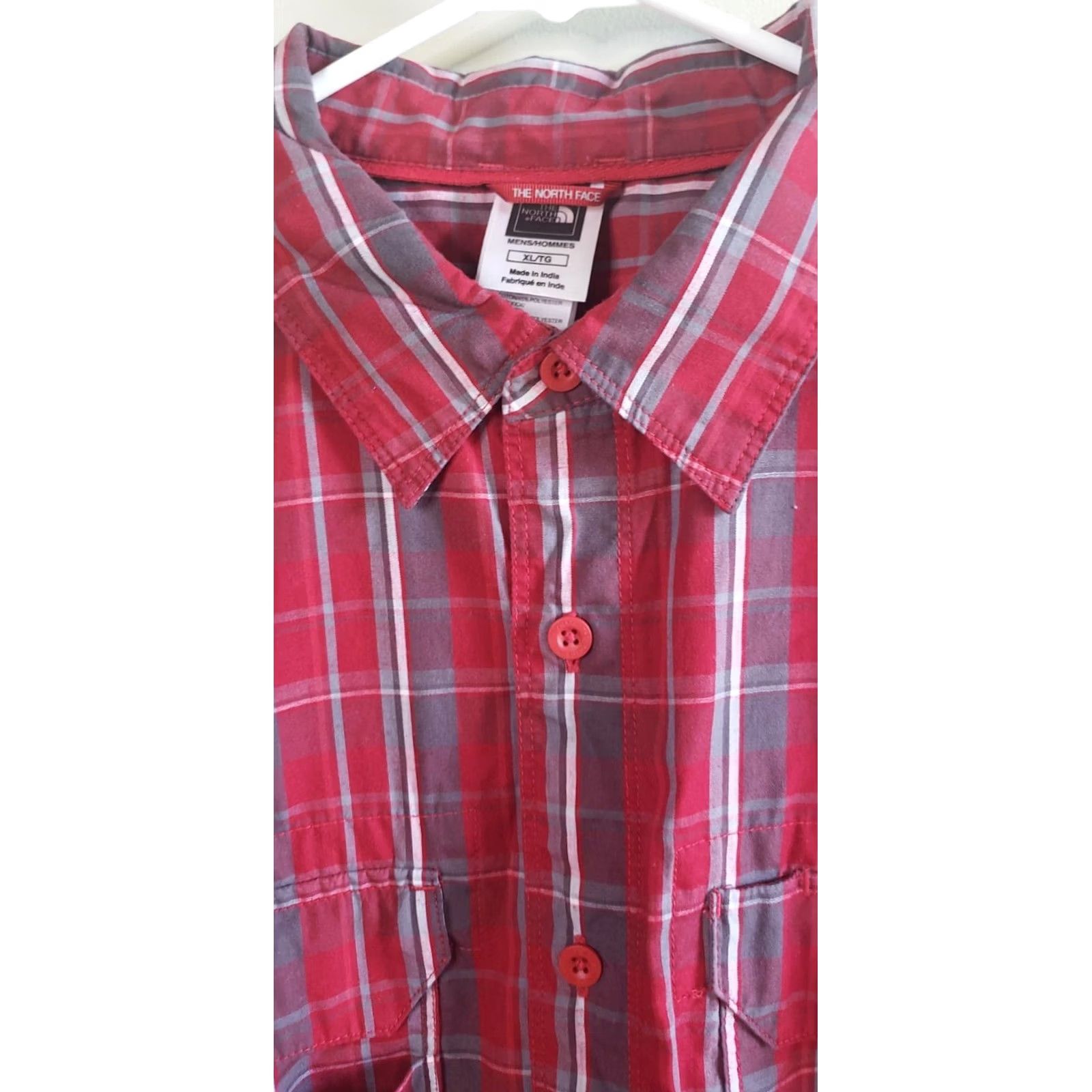 The North Face VINTAGE The North Face Shirt Button-Up Plaid Long Sleeve Men XL Orange Red Button-Down Collar Mens Size US XL / EU 56 / 4 - 7 Thumbnail