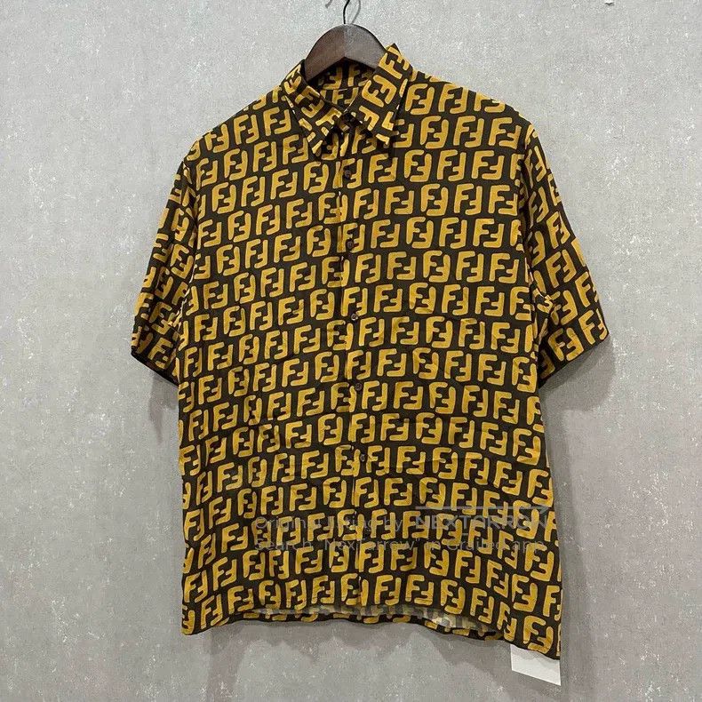 Fendi Fendi size 38 Double F Presbyopia Short-Sleeve Shirt Size US M / EU 48-50 / 2 - 3 Thumbnail