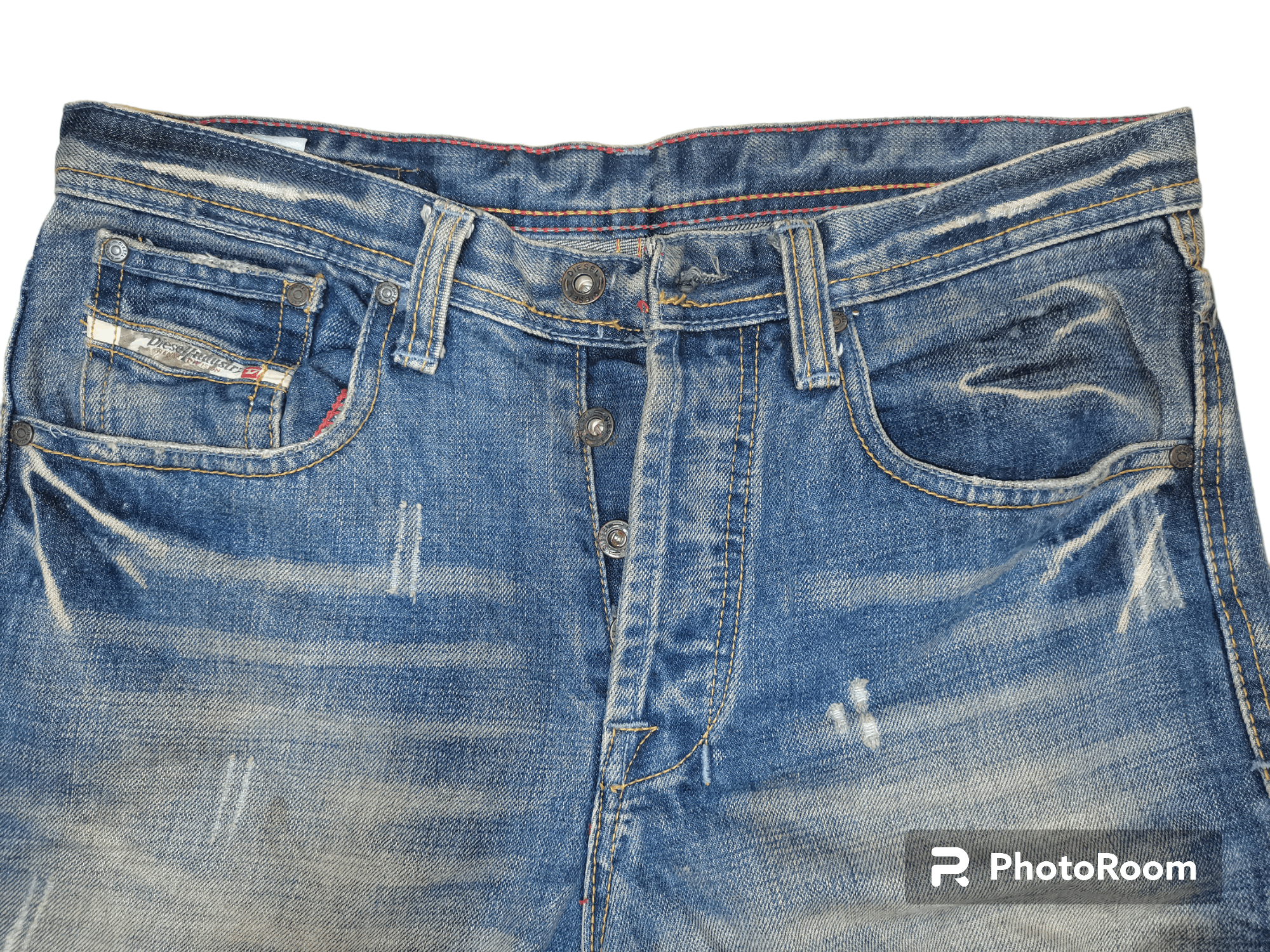 Diesel DIESEL BUTTON-FLY SEASONED DISTRESSED DESIGN JEANS Size US 32 / EU 48 - 2 Thumbnail