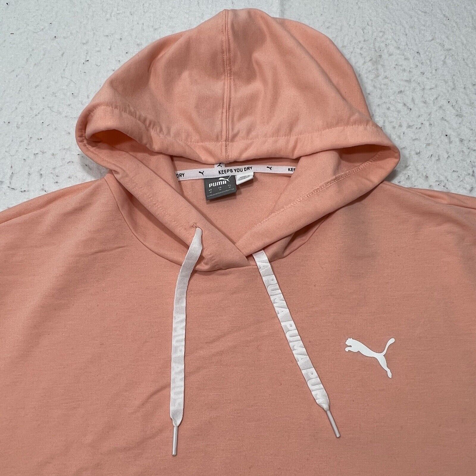 Puma PUMA Cropped Bubblegum Pink Athletic Hoodie Sweatshirt Size M / US 6-8 / IT 42-44 - 2 Thumbnail