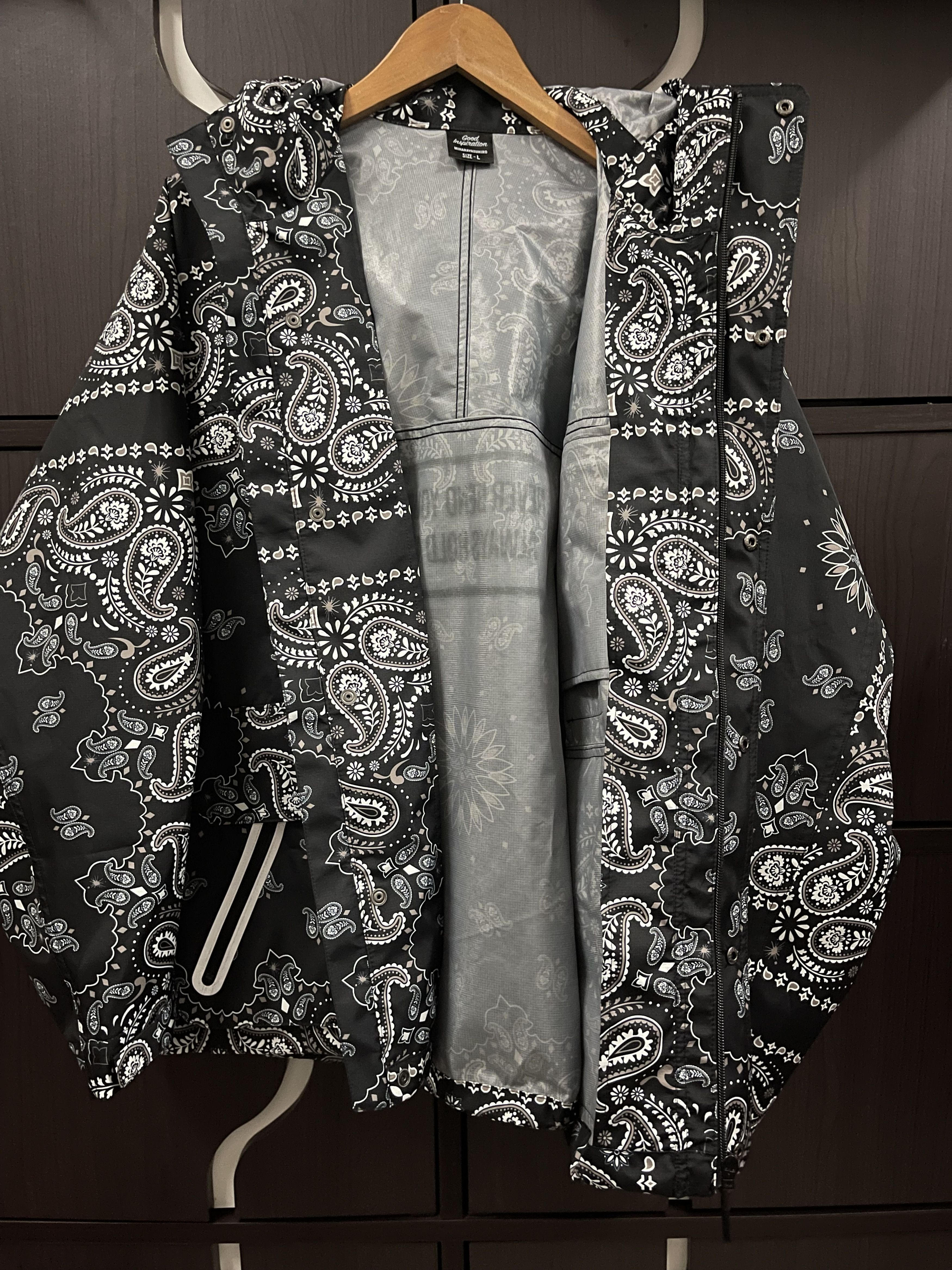 GU × Japanese Brand × Maison MIHARA YASUHIRO Miharayasuhiro Black Bandana Paisley BALACLAVA jacket Size US L / EU 52-54 / 3 - 8 Thumbnail