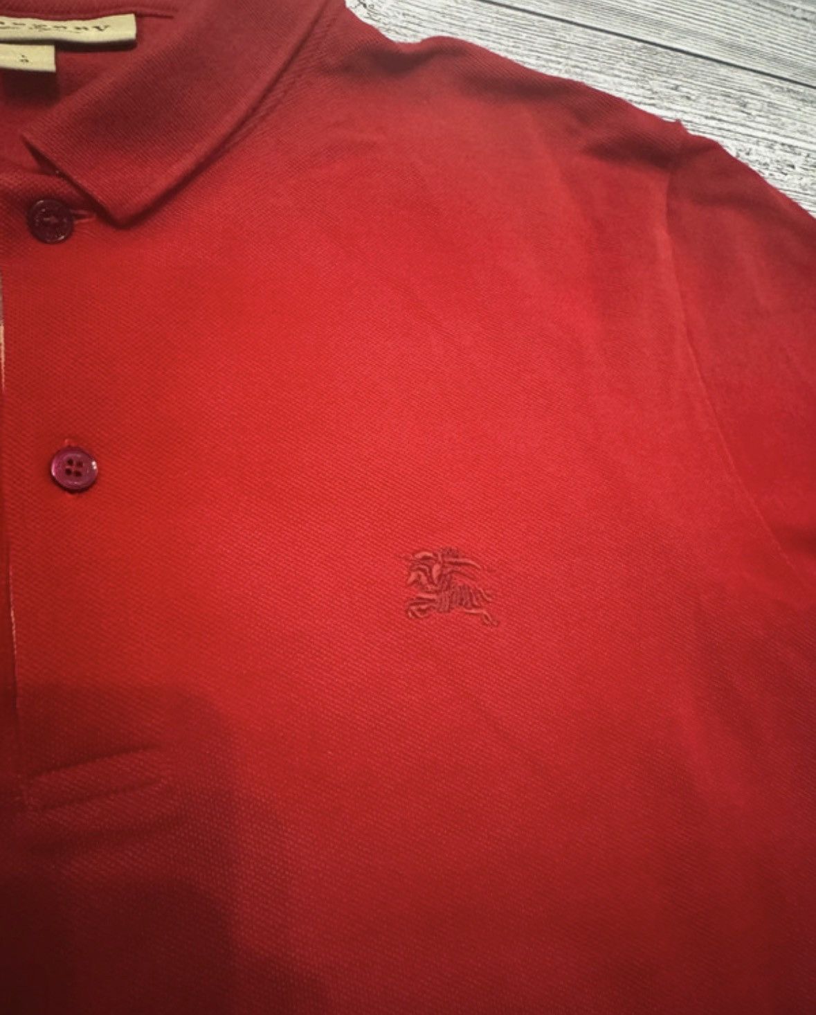 Burberry Burberry red polo shirt classic size L Size US L / EU 52-54 / 3 - 3 Thumbnail