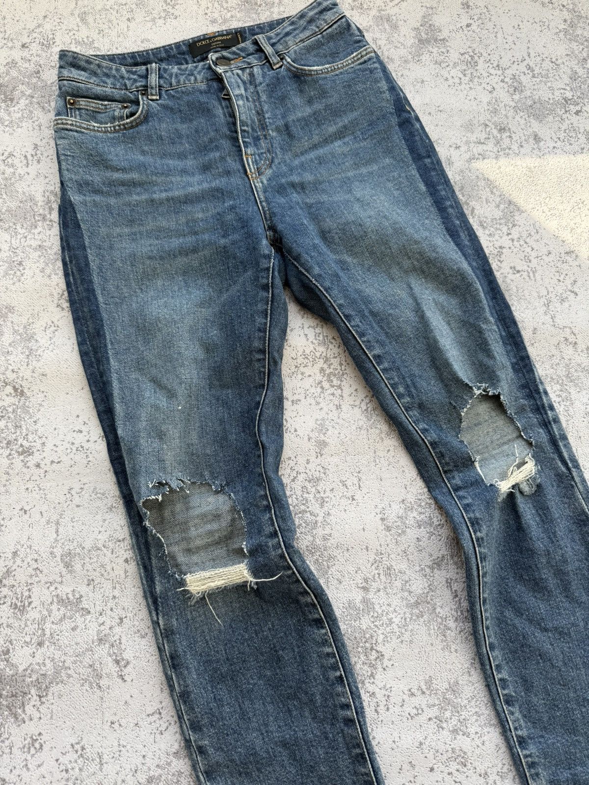 Dolce & Gabbana Dolce & Gabbana Distressed Skinny Jeans Size 26" / US 2 / IT 38 - 7 Thumbnail