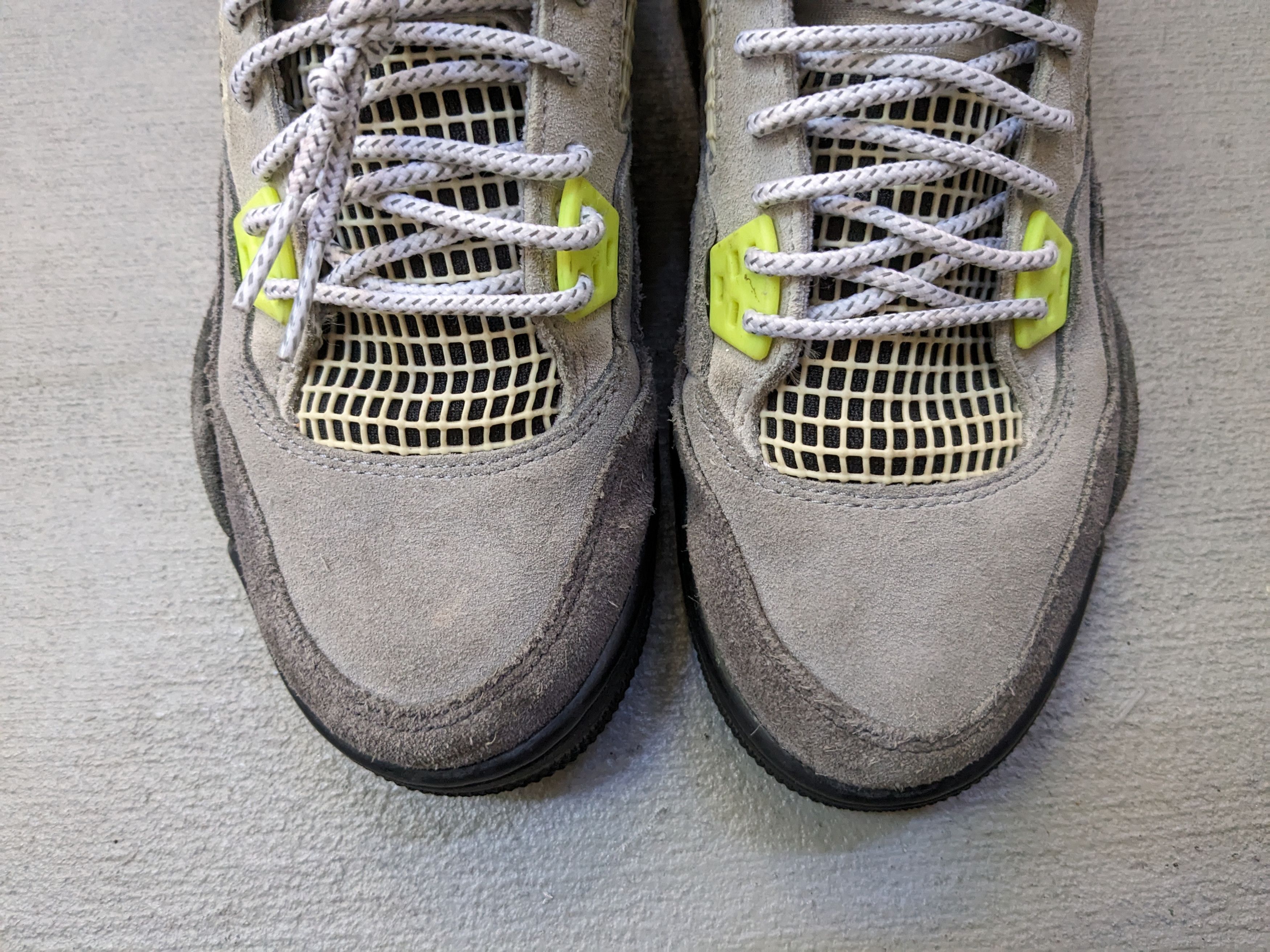 Jordan Brand Nike Air Jordan 4 Retro SE Neon Green Gray Suede CT5343-007 Size US 6.5 / EU 39-40 - 5 Thumbnail