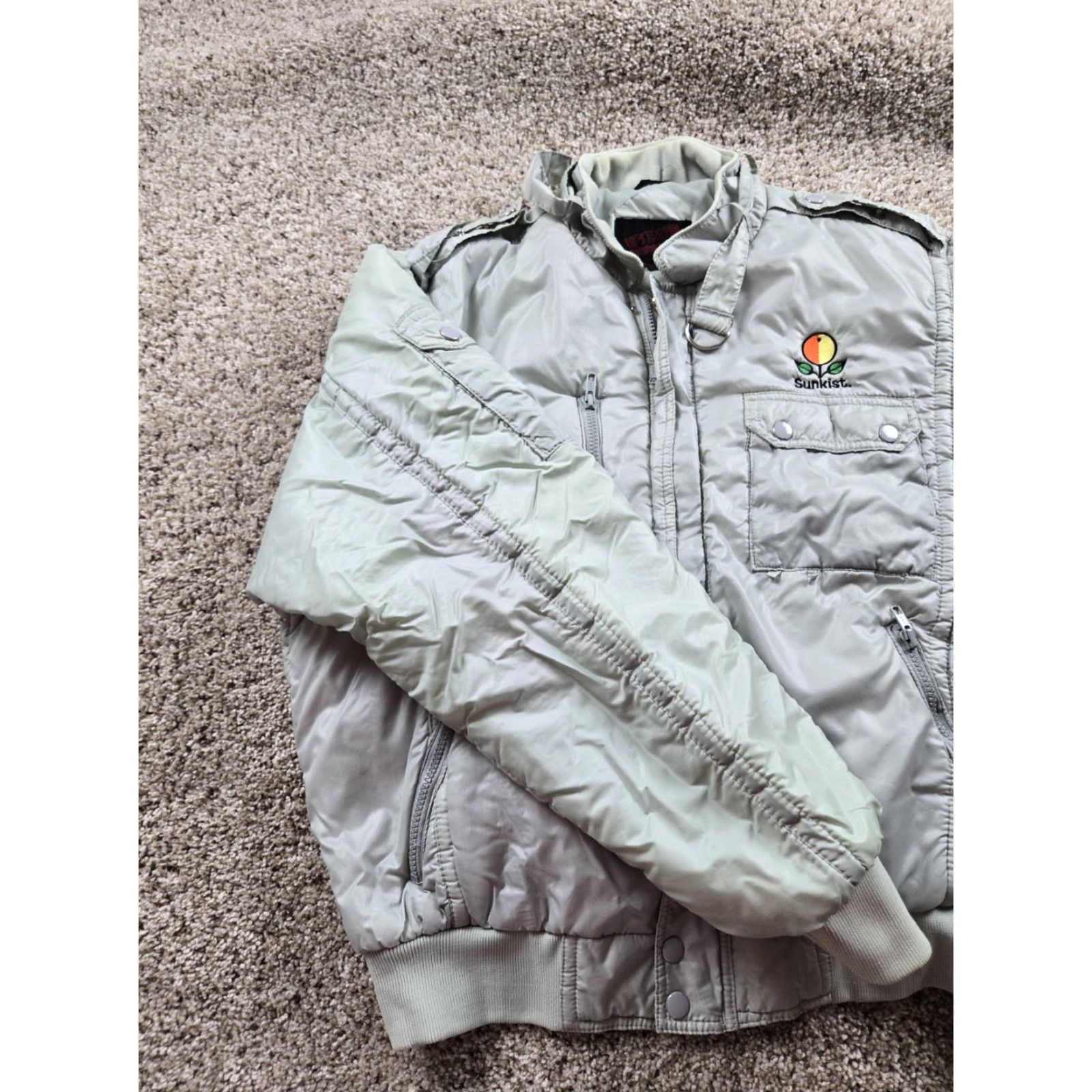Vintage VINTAGE Upstream Racing Division Jacket Large Gray Full Zip 1980s Nylon Sportswear Mens Size US L / EU 52-54 / 3 - 4 Thumbnail