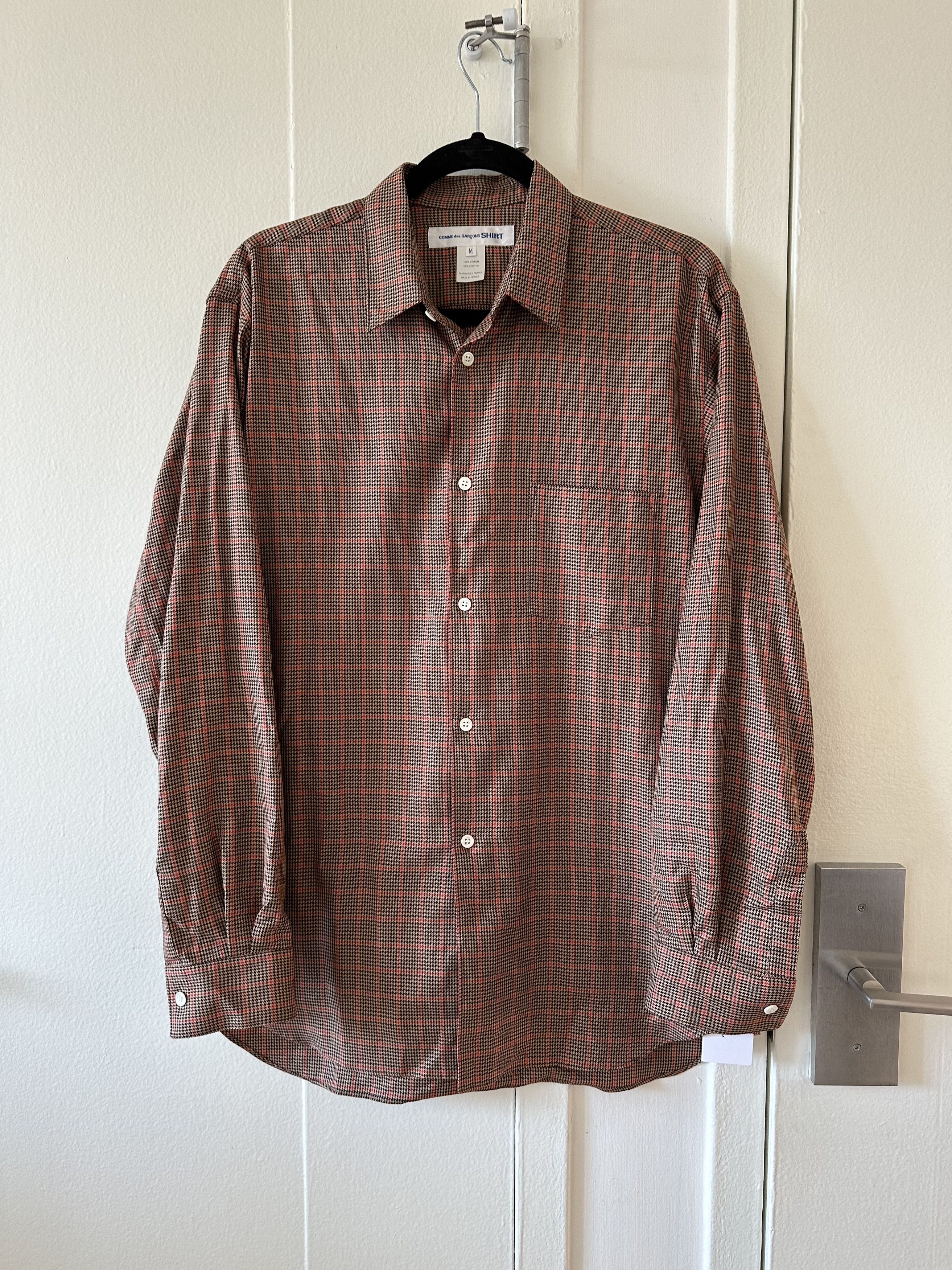 image of Comme Des Garcons x Comme Des Garcons Shirt Brushed Plaid Flannel, Men's (Size Medium)