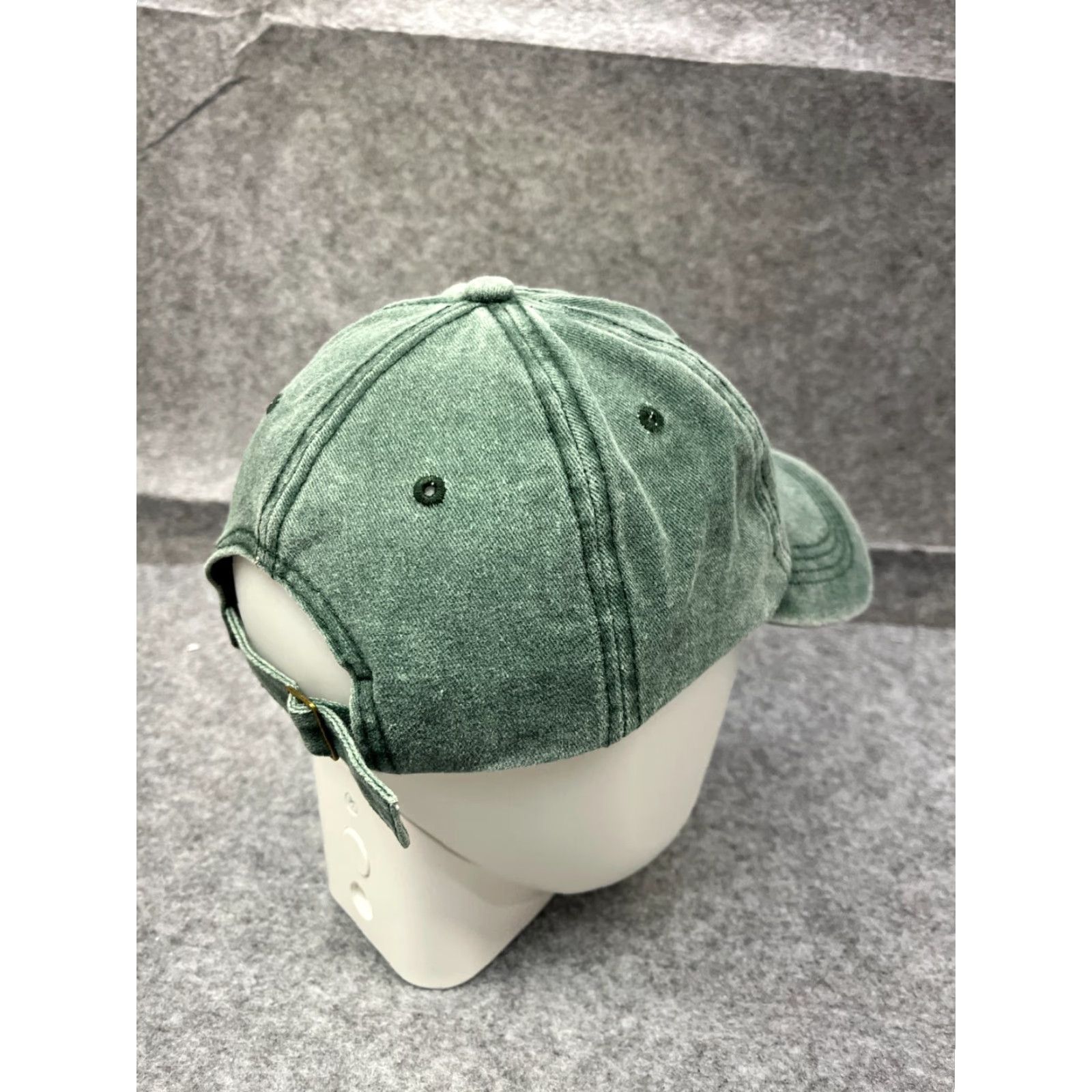 Vintage Clover Hat Adult Small Green Cotton Denim Look Strap Back Beach Twill Size ONE SIZE - 7 Thumbnail