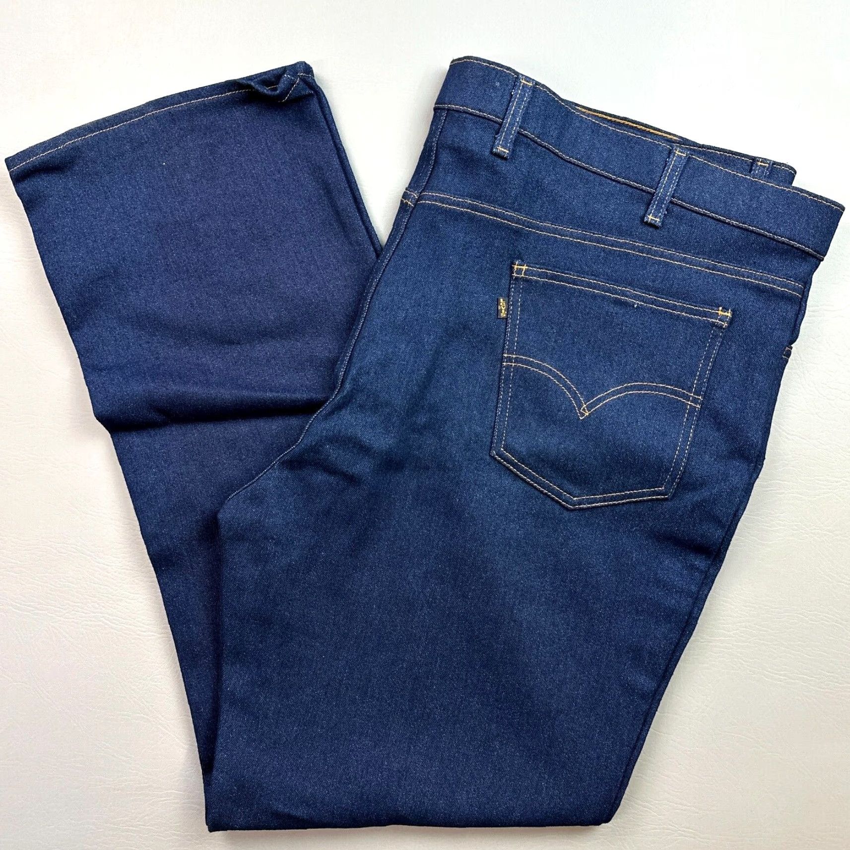 Levi's Vintage Levi's Jeans Mens 50x32 Dark Wash Skosh More Room Stretch USA 80s NOS Size US 34 / EU 50 - 2 Thumbnail