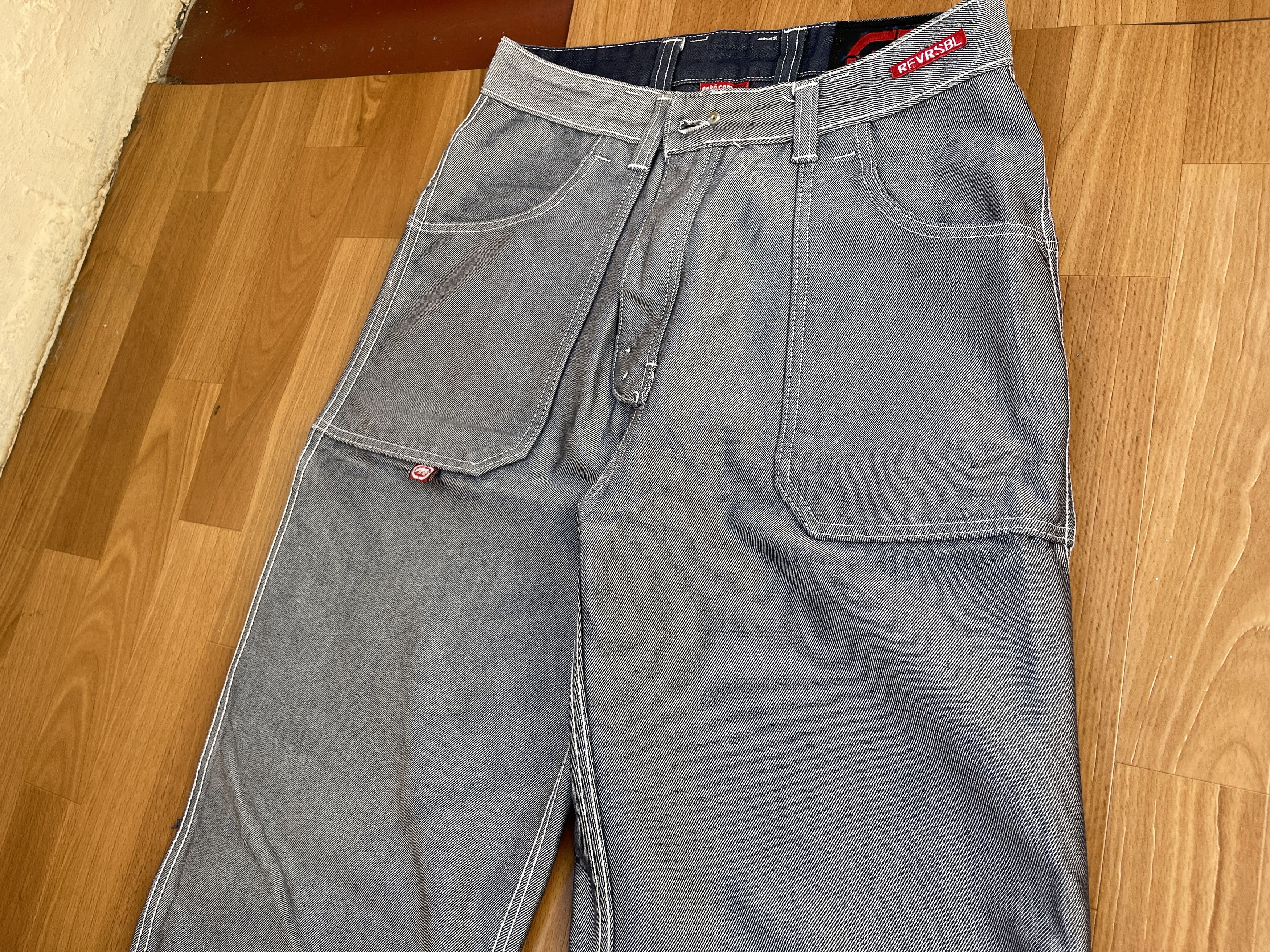 Ecko Unltd. Ecko Unltd jeans, shiny silver metallic vintage baggy Y2K 30 Size US 30 / EU 46 - 10 Thumbnail