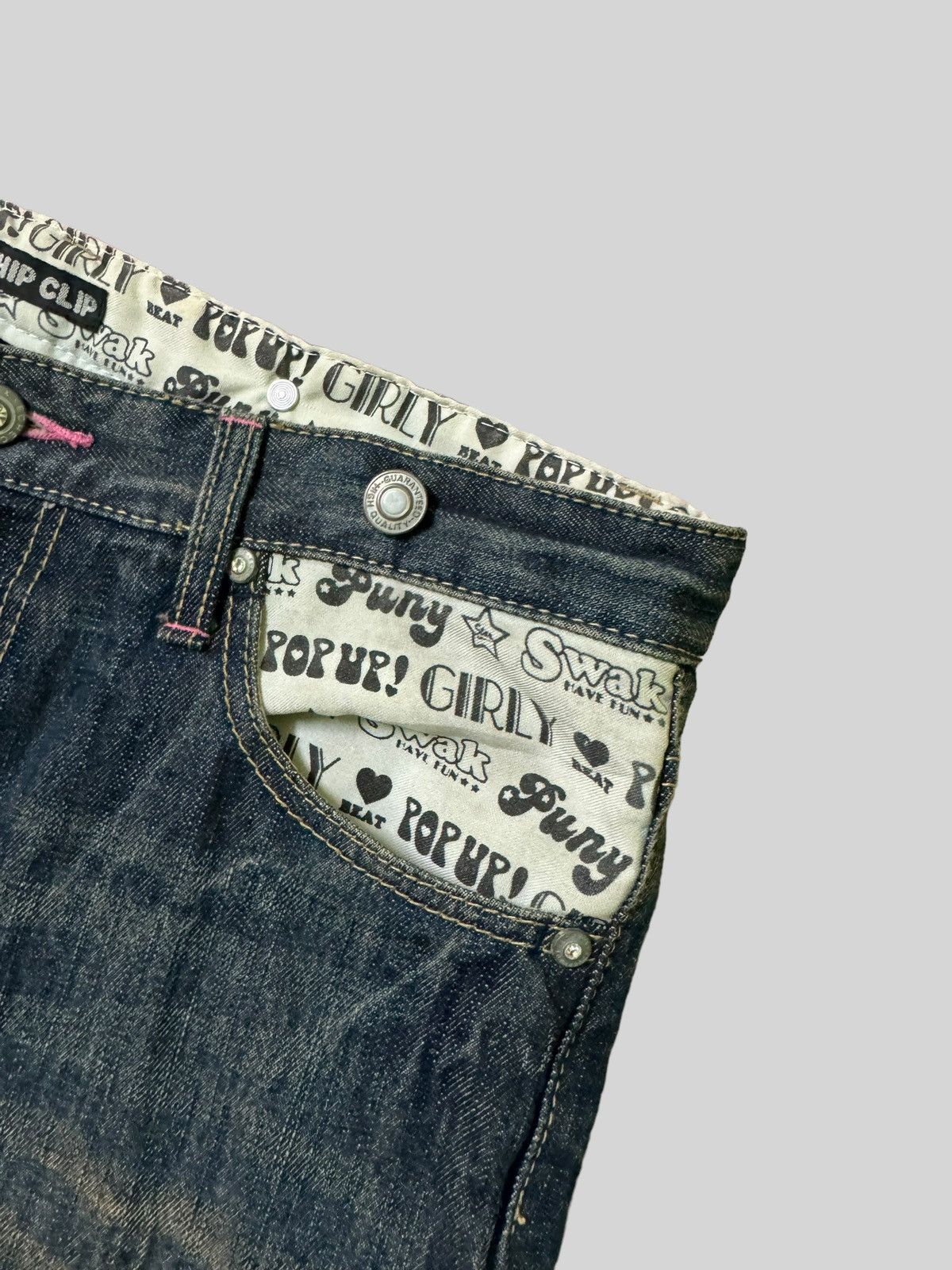 Hysteric Glamour × Japanese Brand Chip Clip Patches Pop up Girly Junya Watanabe Denim Jeans Size US 32 / EU 48 - 8 Thumbnail