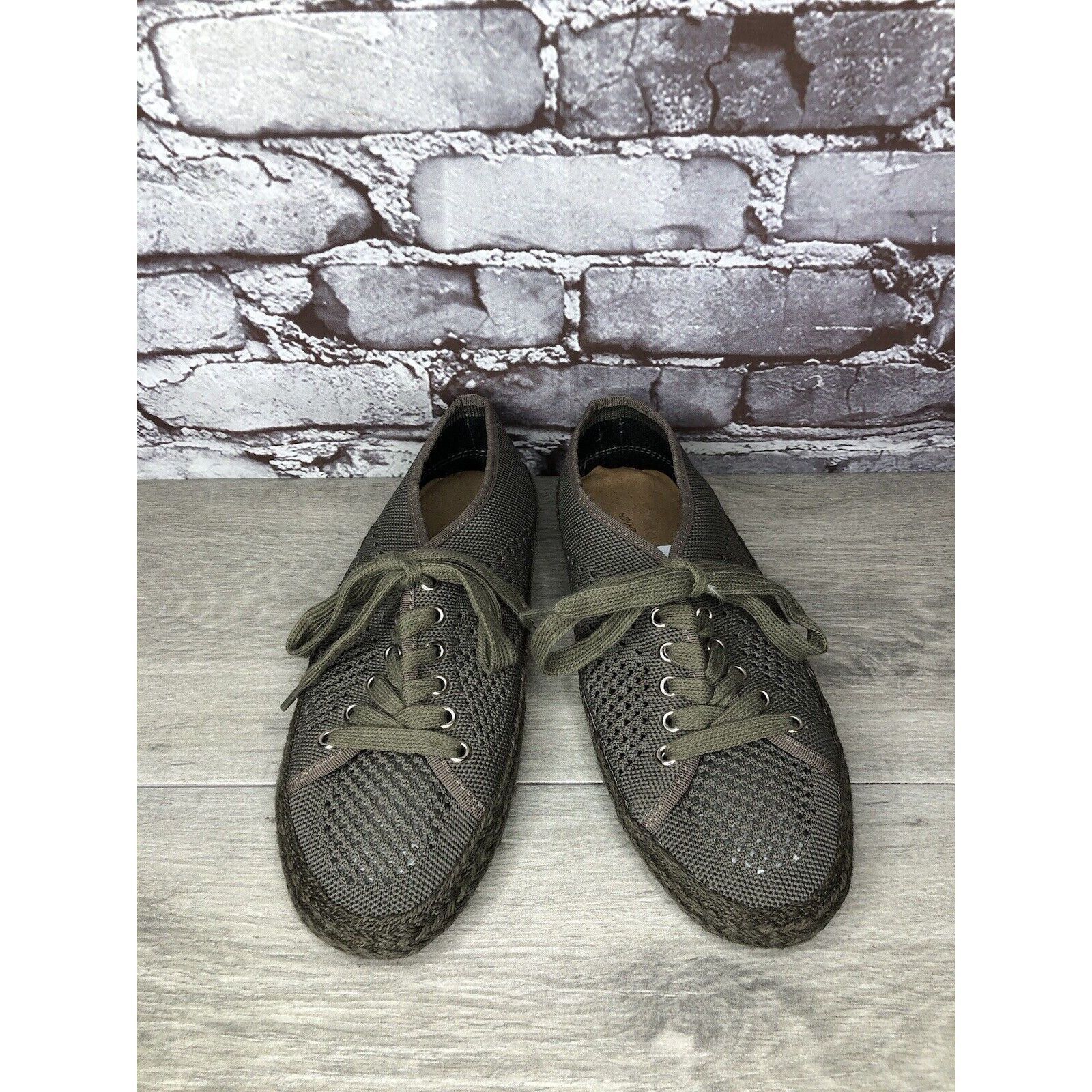 Other Emu Australia Olive Green Knit Espadrilles Casual Lace Up Sh Size US 8 / IT 38 - 2 Thumbnail
