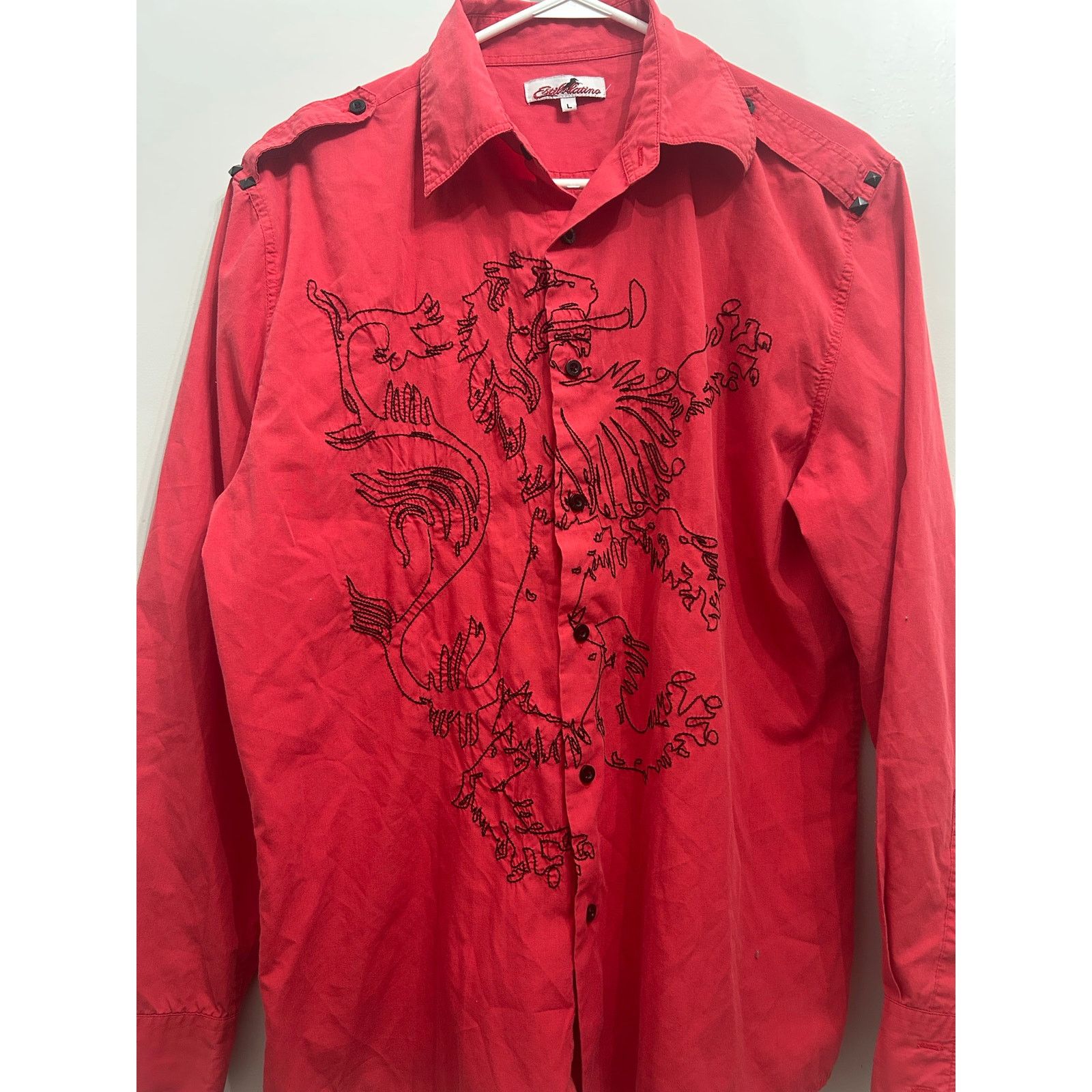 Other Estilo Latino Red Embroidered Graphic Shirt Size Large Size US L / EU 52-54 / 3 - 5 Thumbnail