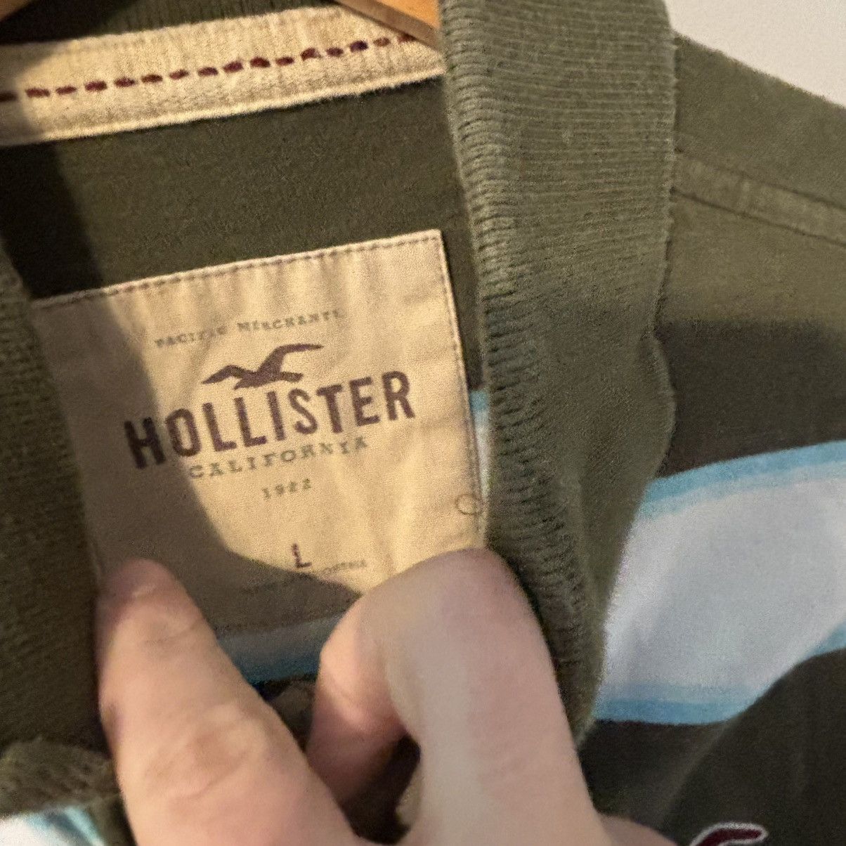 Hollister Y2K 2000s Hollister Striped Polo Preppy Skater Surfer Muscle Size US L / EU 52-54 / 3 - 2 Thumbnail