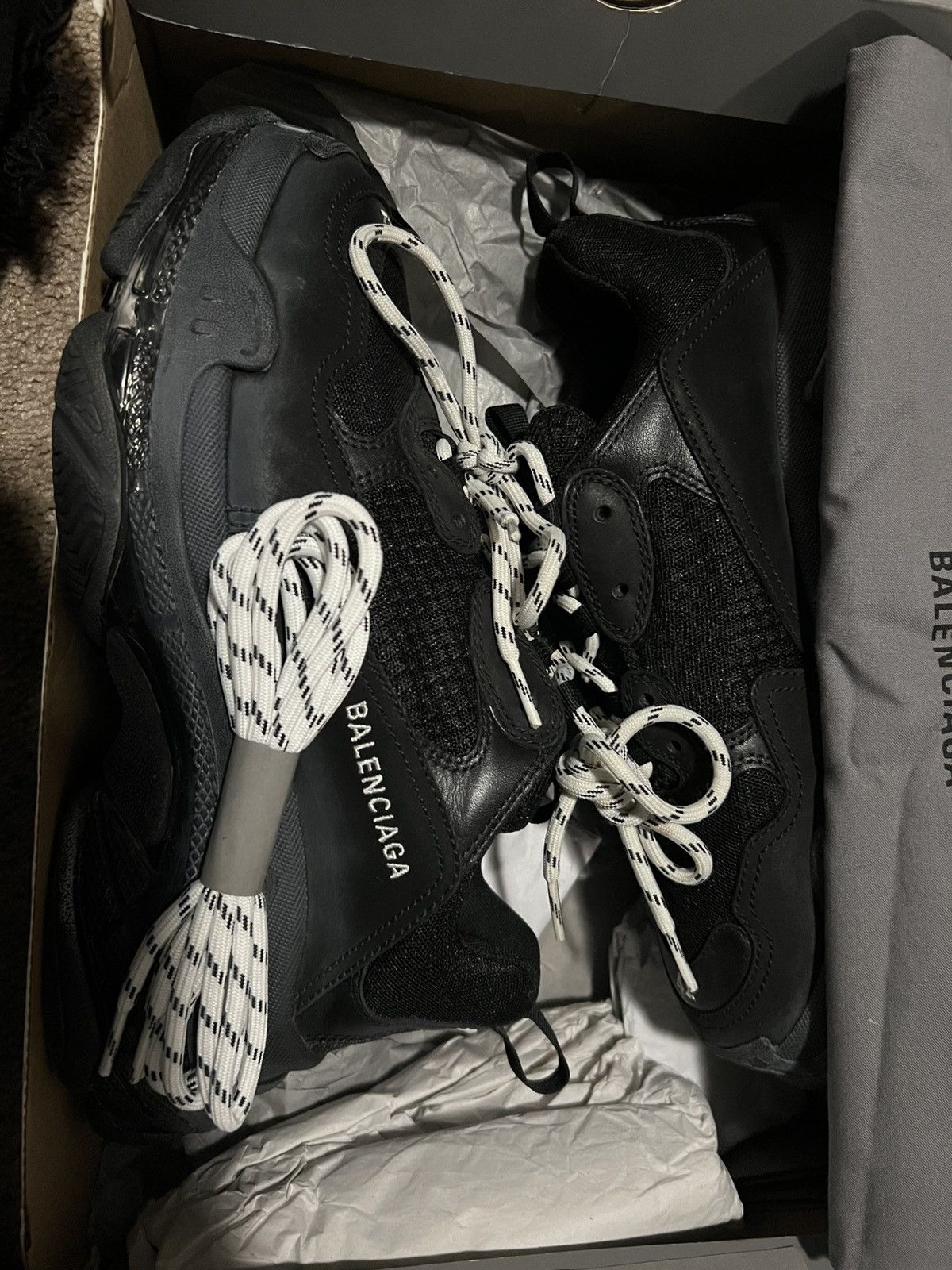Balenciaga Balenciaga Triple S black/clear sole Size US 9 / EU 42 - 4 Thumbnail