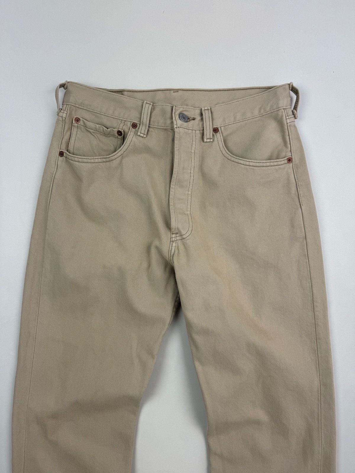 Levi's 1990’s Vintage Levi’s 501 Beige Jeans Made in USA Size US 31 - 5 Thumbnail