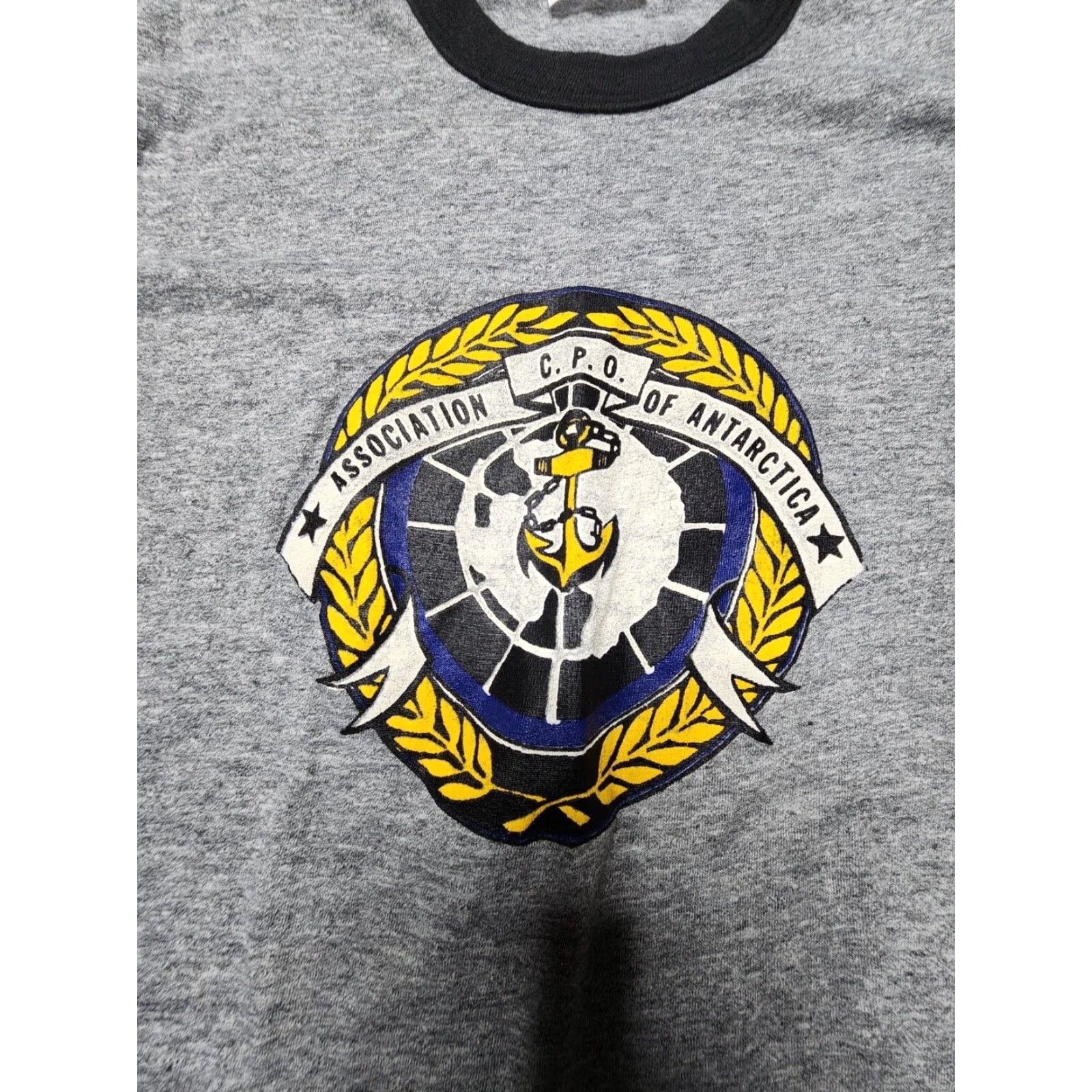 Vintage Rare Vintage WearGuard Antarctica Ringer T Shirt Mens L Graphic Tee 80s Nautical Animals Nature Gray Confident? Size US L / EU 52-54 / 3 - 4 Thumbnail
