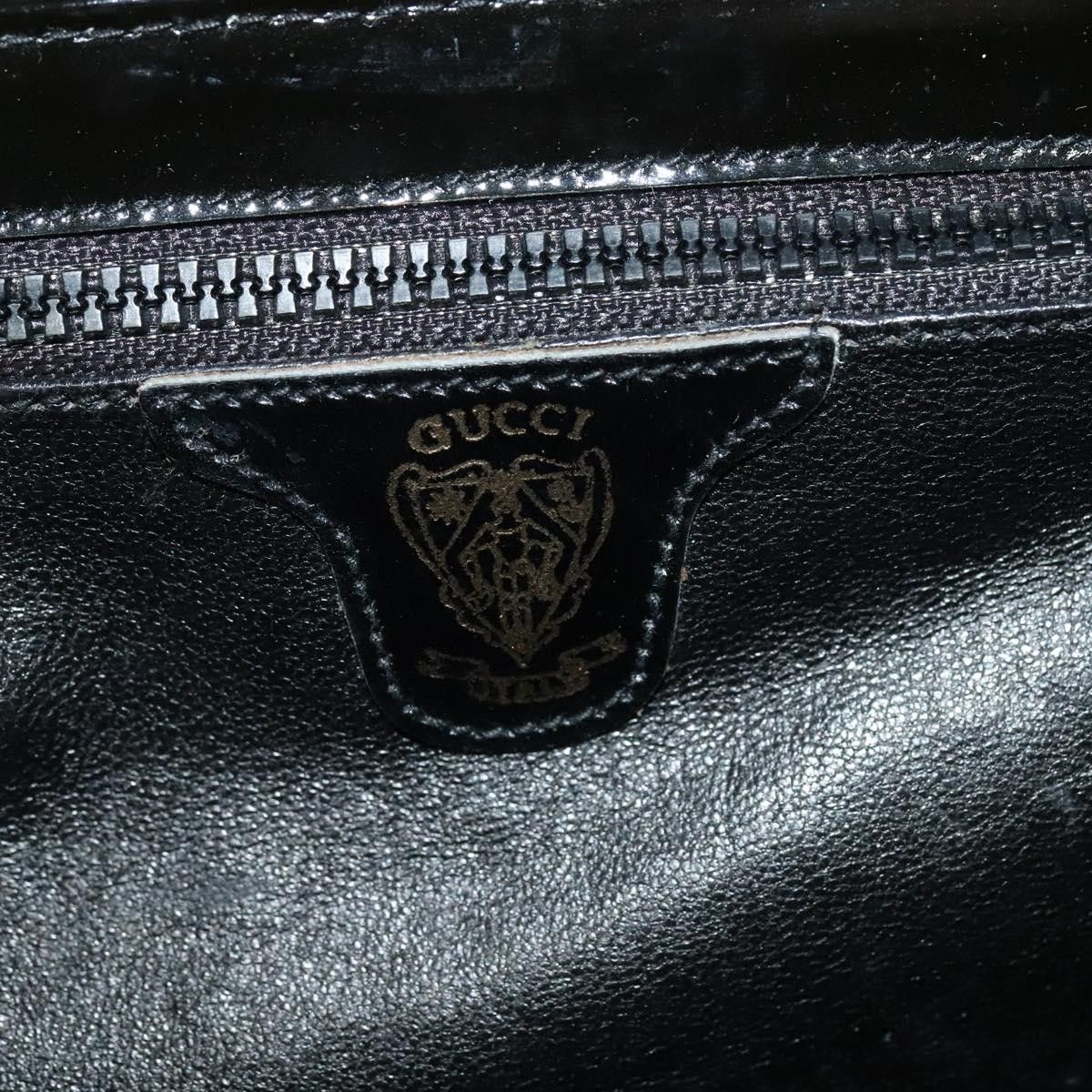 Gucci GUCCI Chain Shoulder Bag Patent Leather Black Gold Size ONE SIZE - 16 Thumbnail