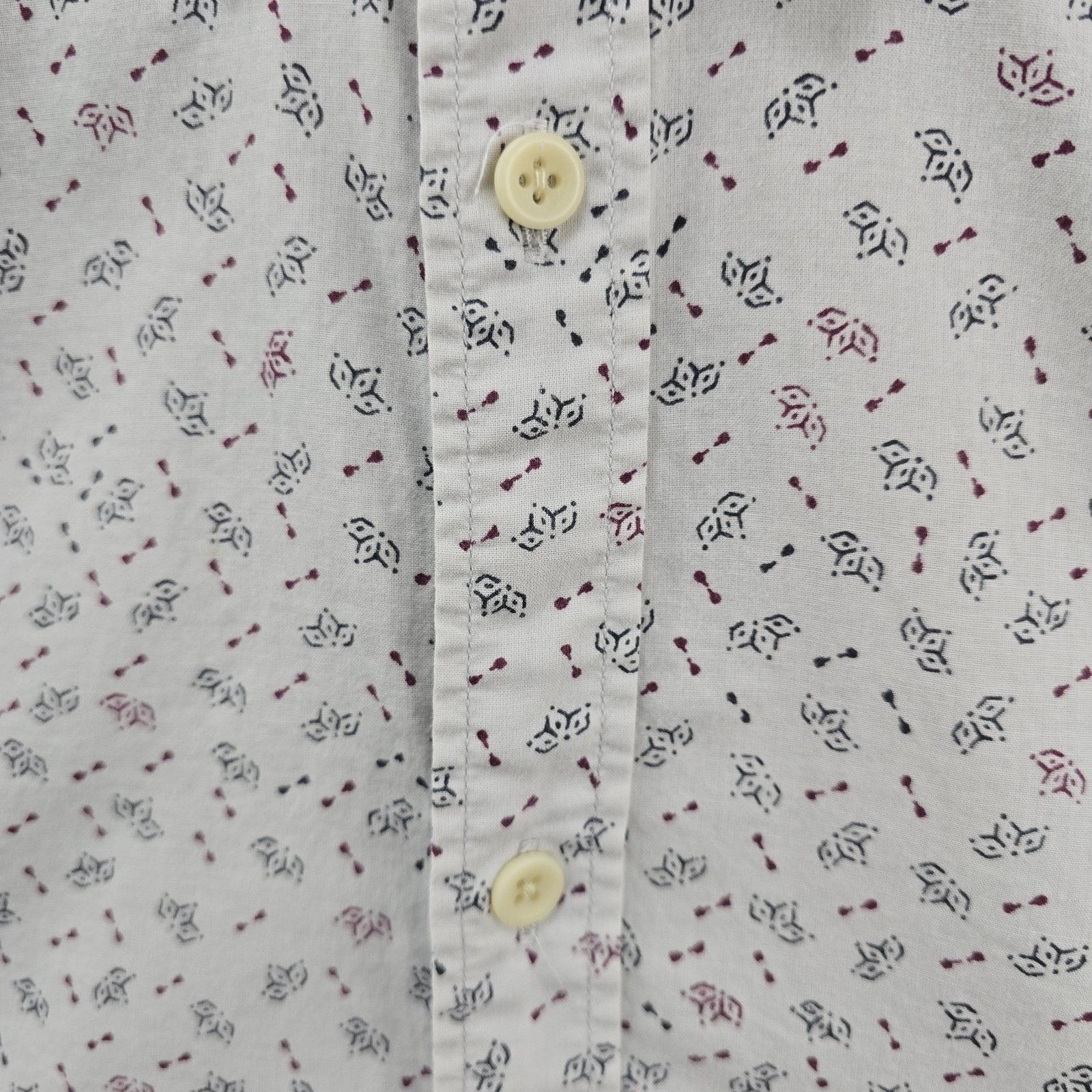 Allsaints AllSaints Shirt Medium Kawaba Short Sleeve Floral Ivory Size US M / EU 48-50 / 2 - 3 Thumbnail
