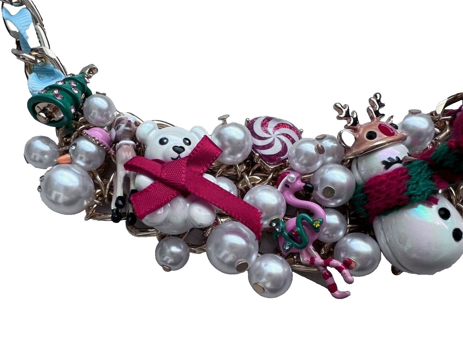 Betsey Johnson Betsey Johnson Christmas Bling Charm Bauble Bib Necklace Size ONE SIZE - 4 Thumbnail