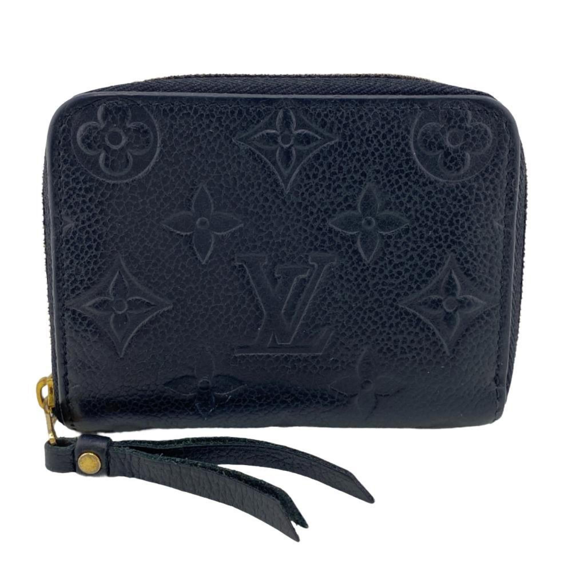 image of Louis Vuitton M60574 Zippy Coin Round Monogram Empreinte Wallet/coin Case Black Women's Z0005168