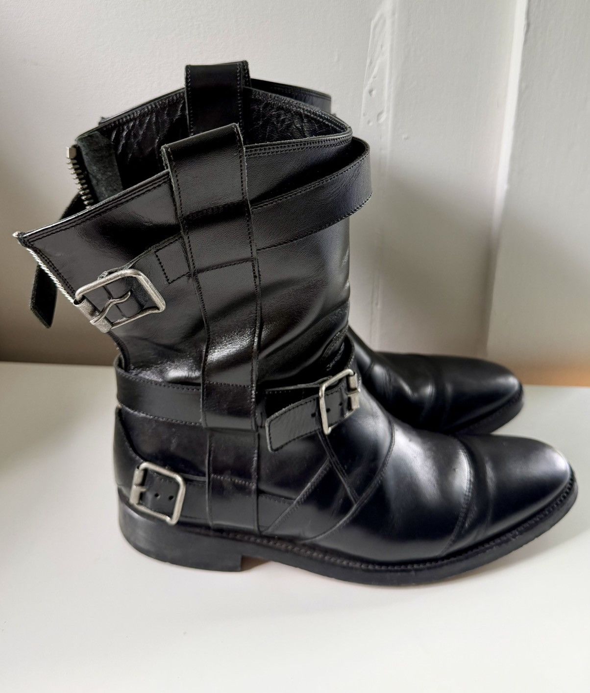 Balmain Balmain Charlie Ranger Black Leather Zip Boots | Grailed