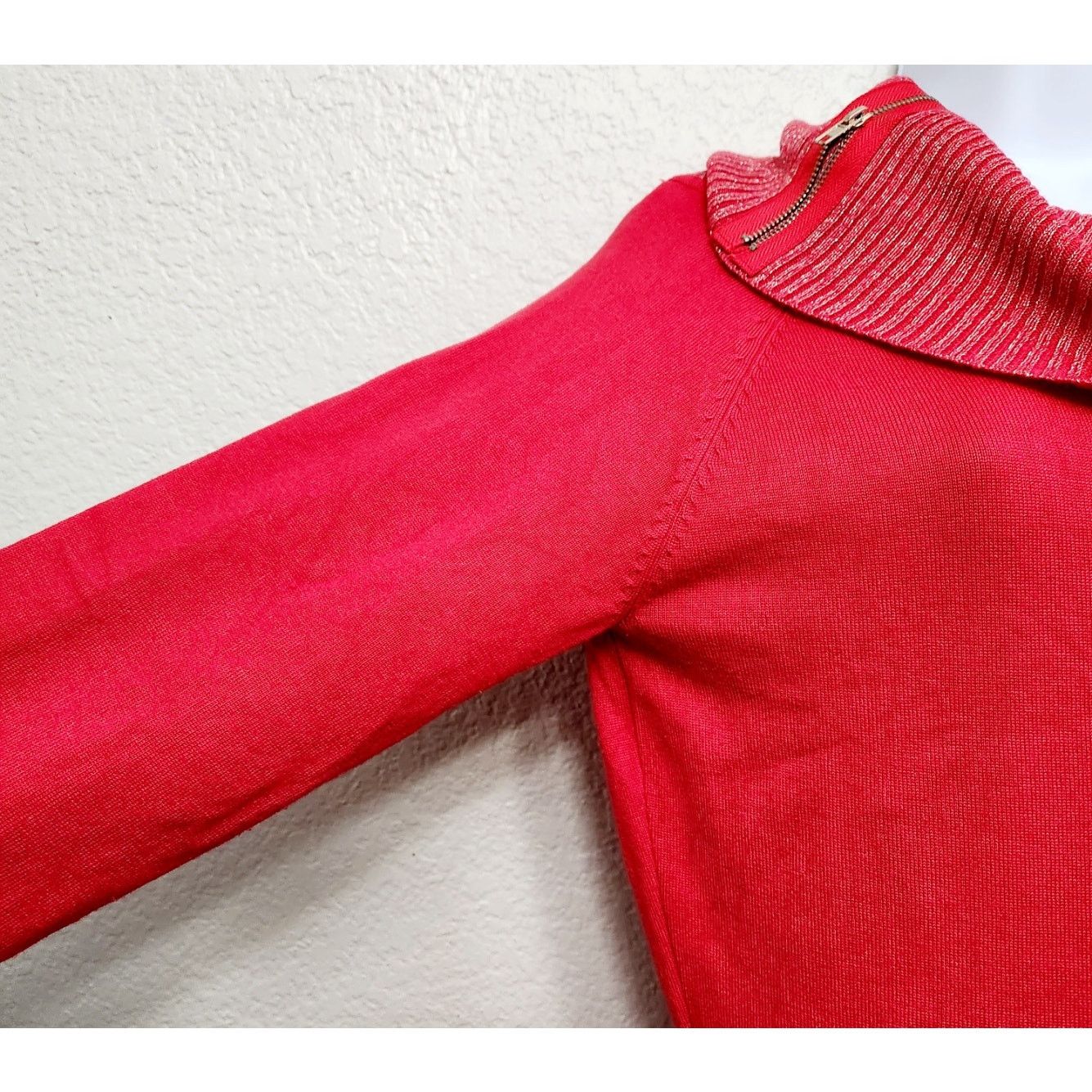 Other No Boundaries Red Silver Cowl Neck Dress XL 15 17 Juniors Size XL / US 12-14 / IT 48-50 - 3 Thumbnail