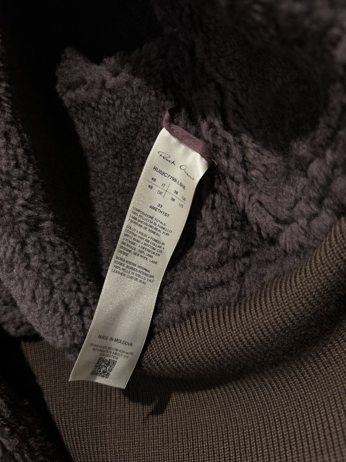 Rick Owens RICK OWENS SHEARLING GIRDERED BOMBER 48 Size US M / EU 48-50 / 2 - 9 Thumbnail