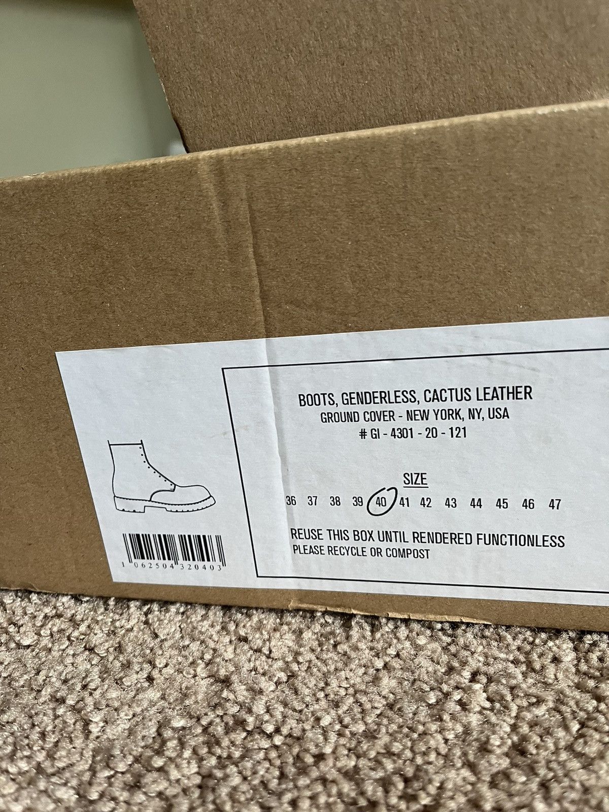 Ground Cover Ground cover Cactus leather work boots Size US 8 / EU 41 - 8 Thumbnail