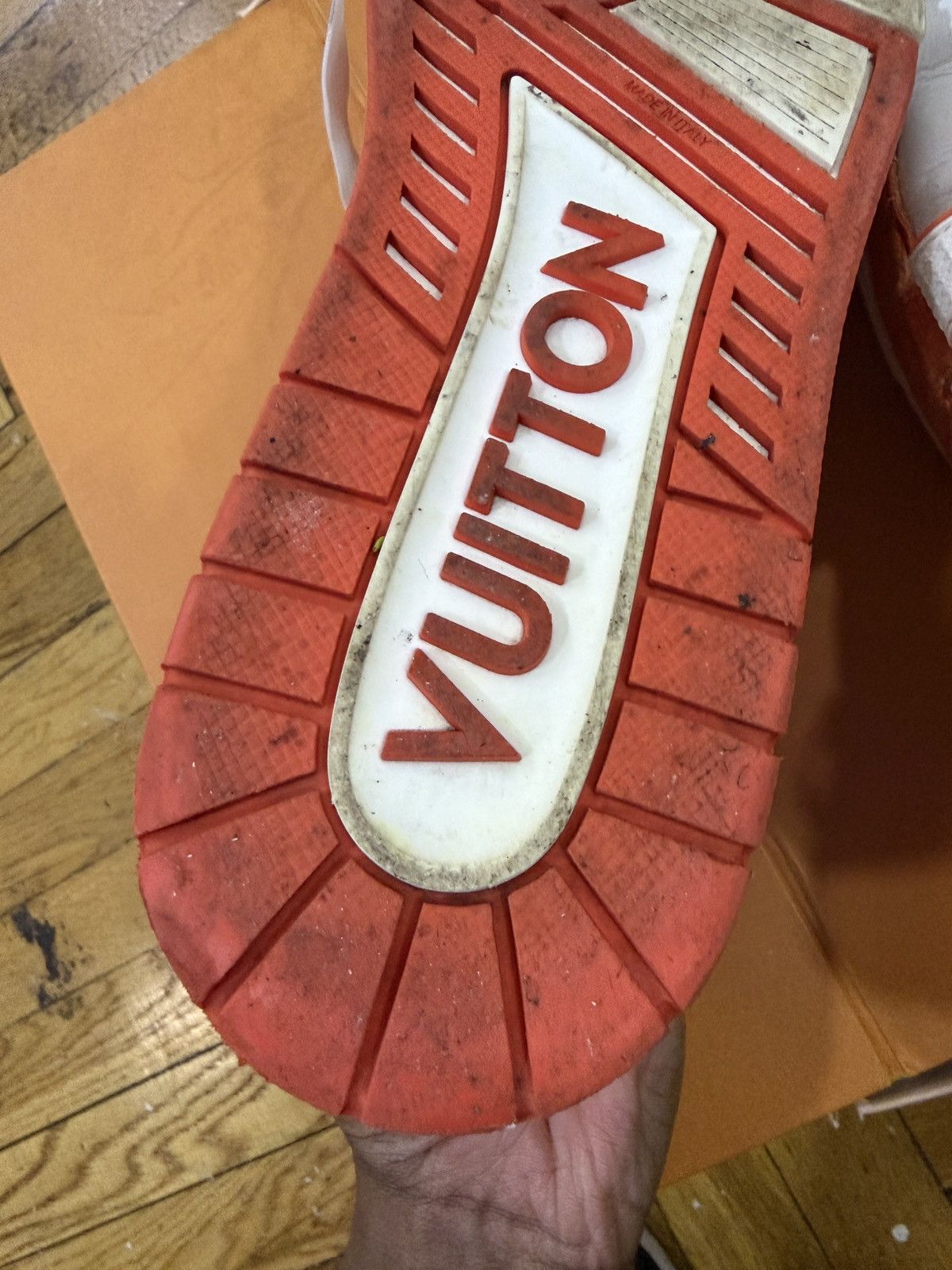 Louis Vuitton Louis Vuitton Trainer -Orange Monogram Denim Size US 10 / EU 43 - 14 Thumbnail