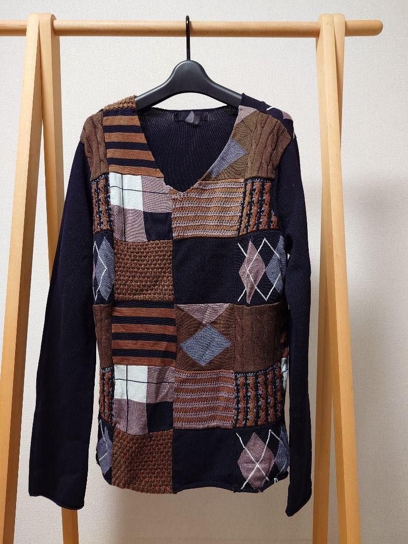 Comme des Garcons × Comme des Garcons SHIRT Patchwork Crochet Stitch Knit Sweater Size US S / EU 44-46 / 1 - 1 Thumbnail