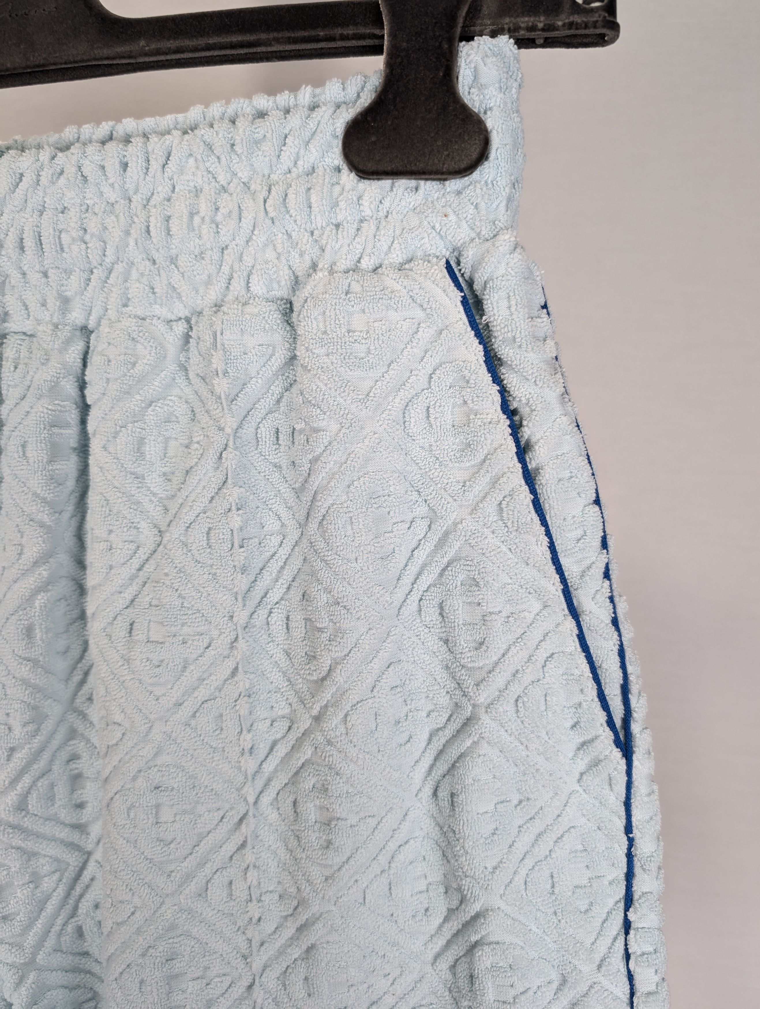 Casablanca o1rshd1 DUP / Towelling Monogram Shorts in Light Blue Size US 30 / EU 46 - 8 Thumbnail