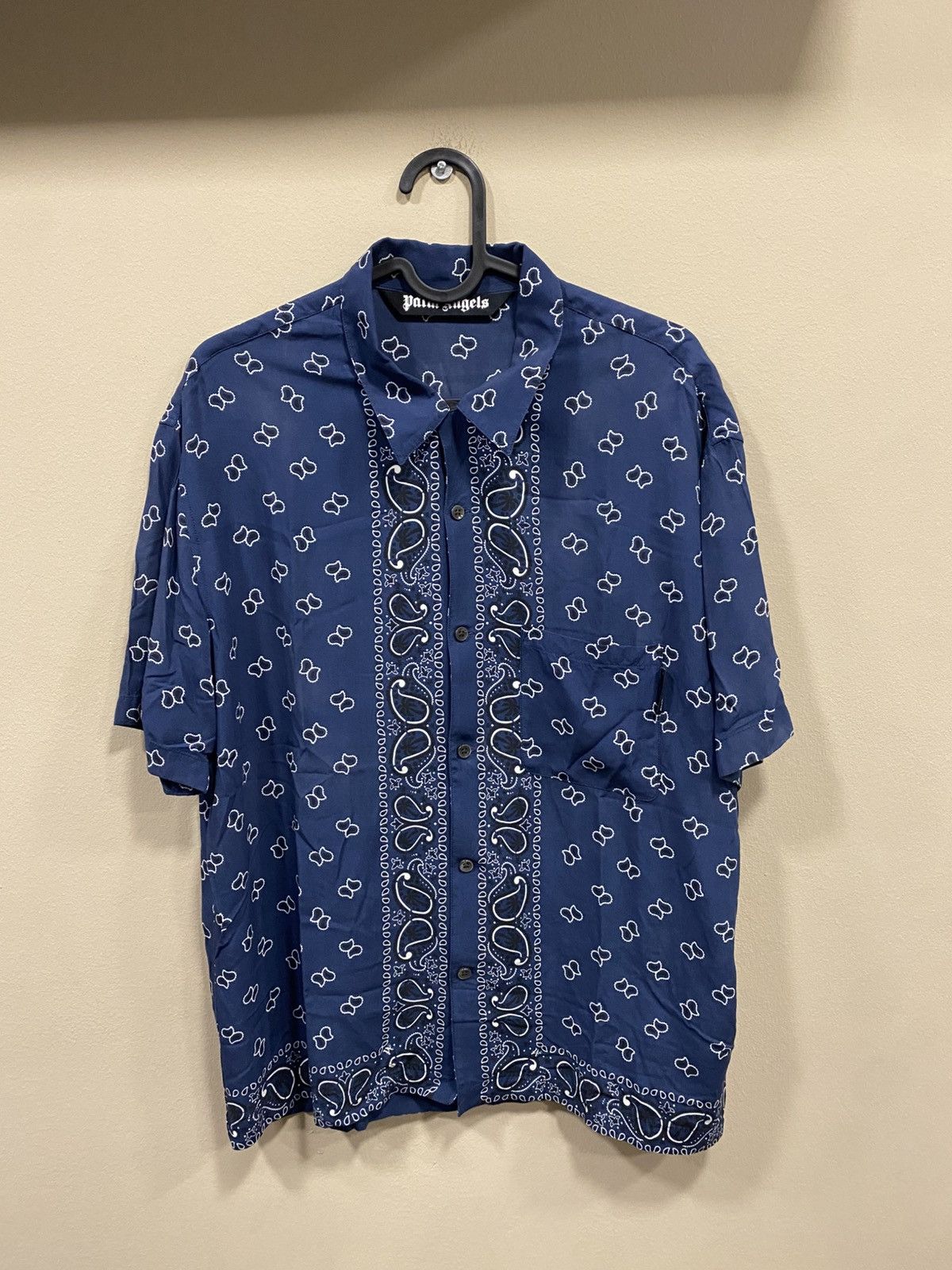 Palm Angels Palm Angeles Overprinted Short Sleeve Shirt Size US M / EU 48-50 / 2 - 1 Thumbnail