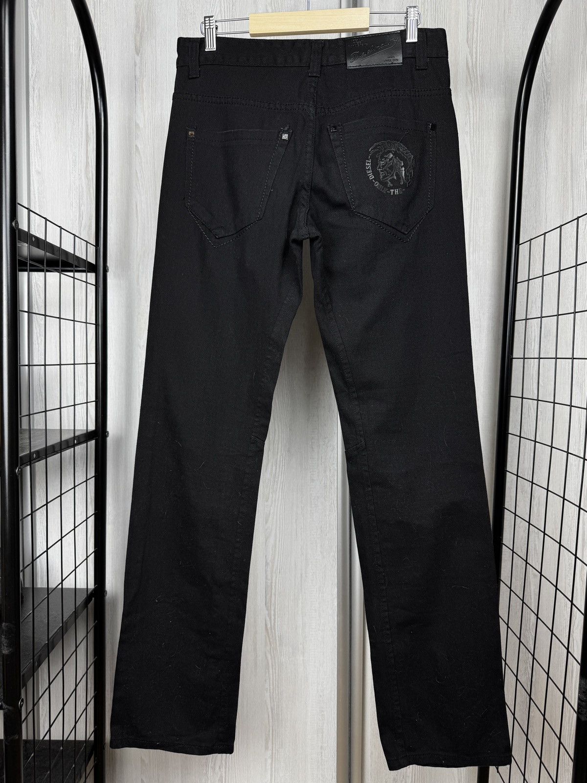Diesel Diesel vintage zip pocket black big logo denim jeans y2k Size US 31 - 1 Thumbnail