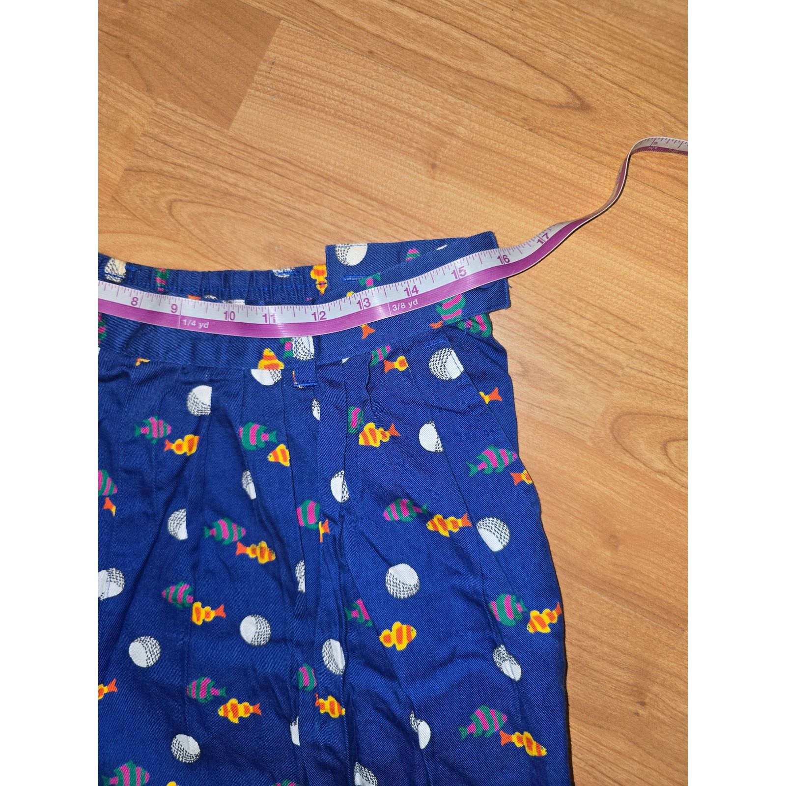 Vintage Vintage EP Pro Golf Blue Shorts Fish Print 10 Golfing Shorts Size 32" / US 10 / IT 46 - 8 Thumbnail