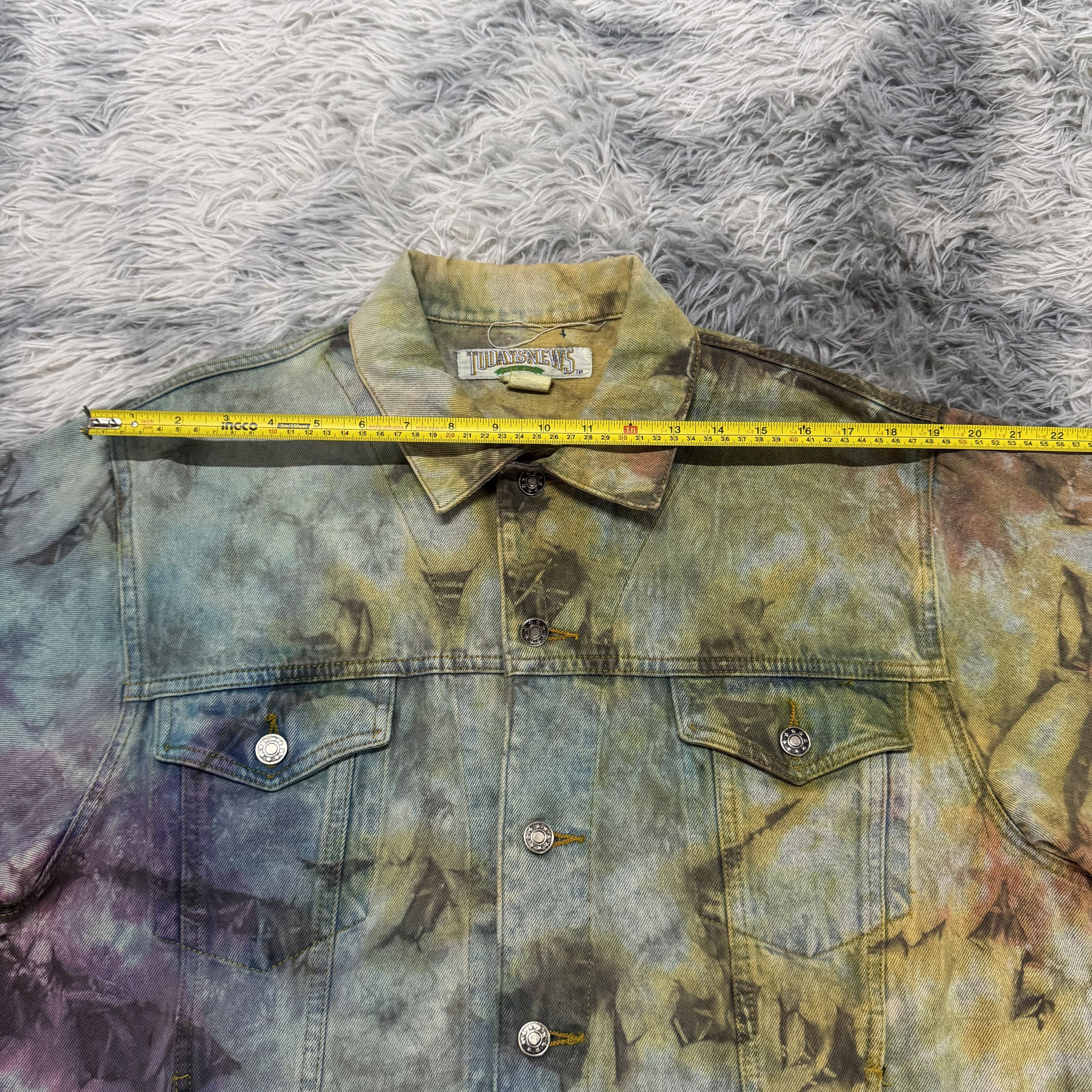 Vintage Vintage Todaysnews Denim Jacket Tye Die Streetwear Size US M / EU 48-50 / 2 - 8 Thumbnail