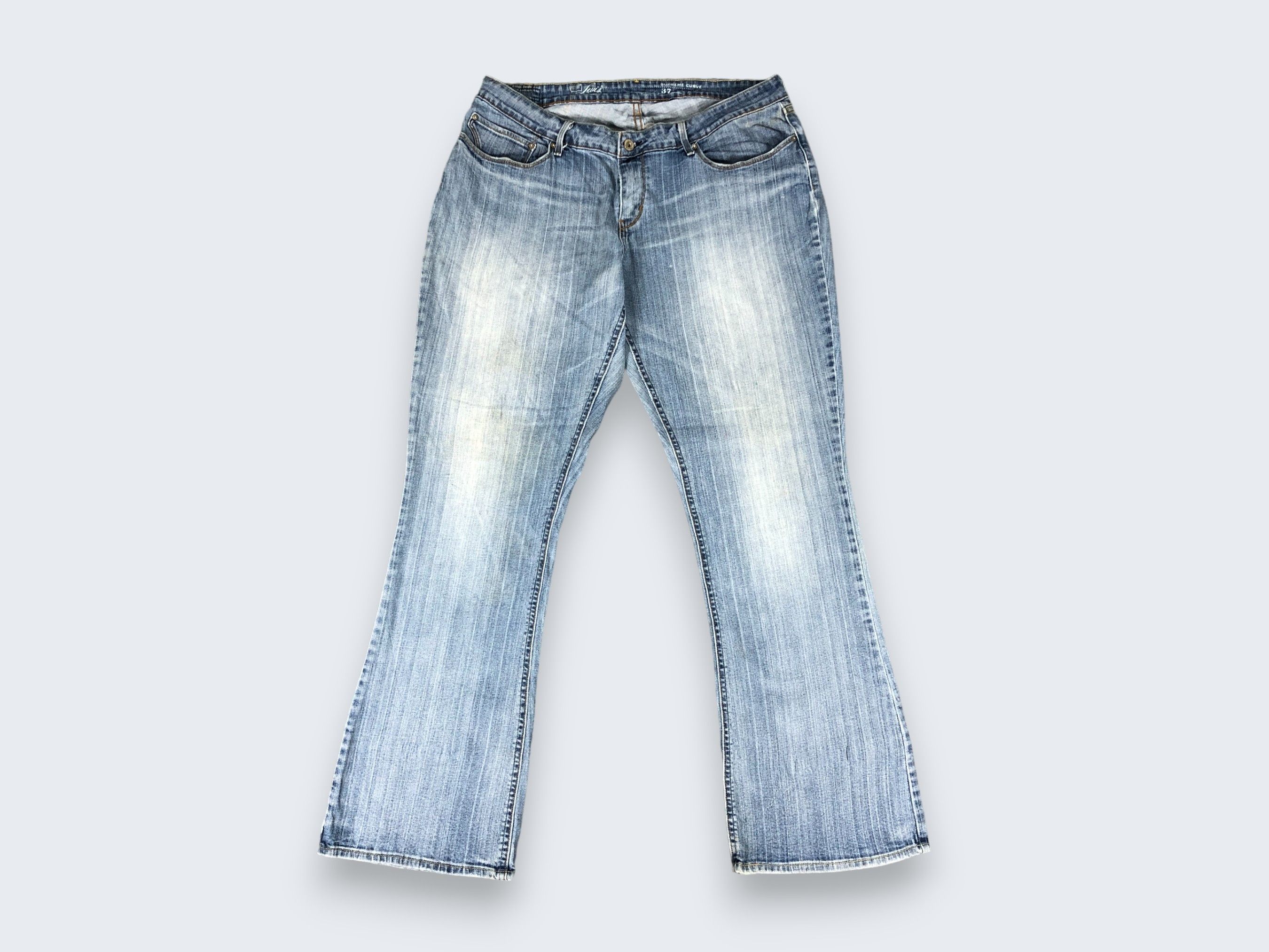 Levi's × Vintage Womens Vintage Levis Jeans Flare Light Blue Wash L878W Size 37" - 1 Thumbnail
