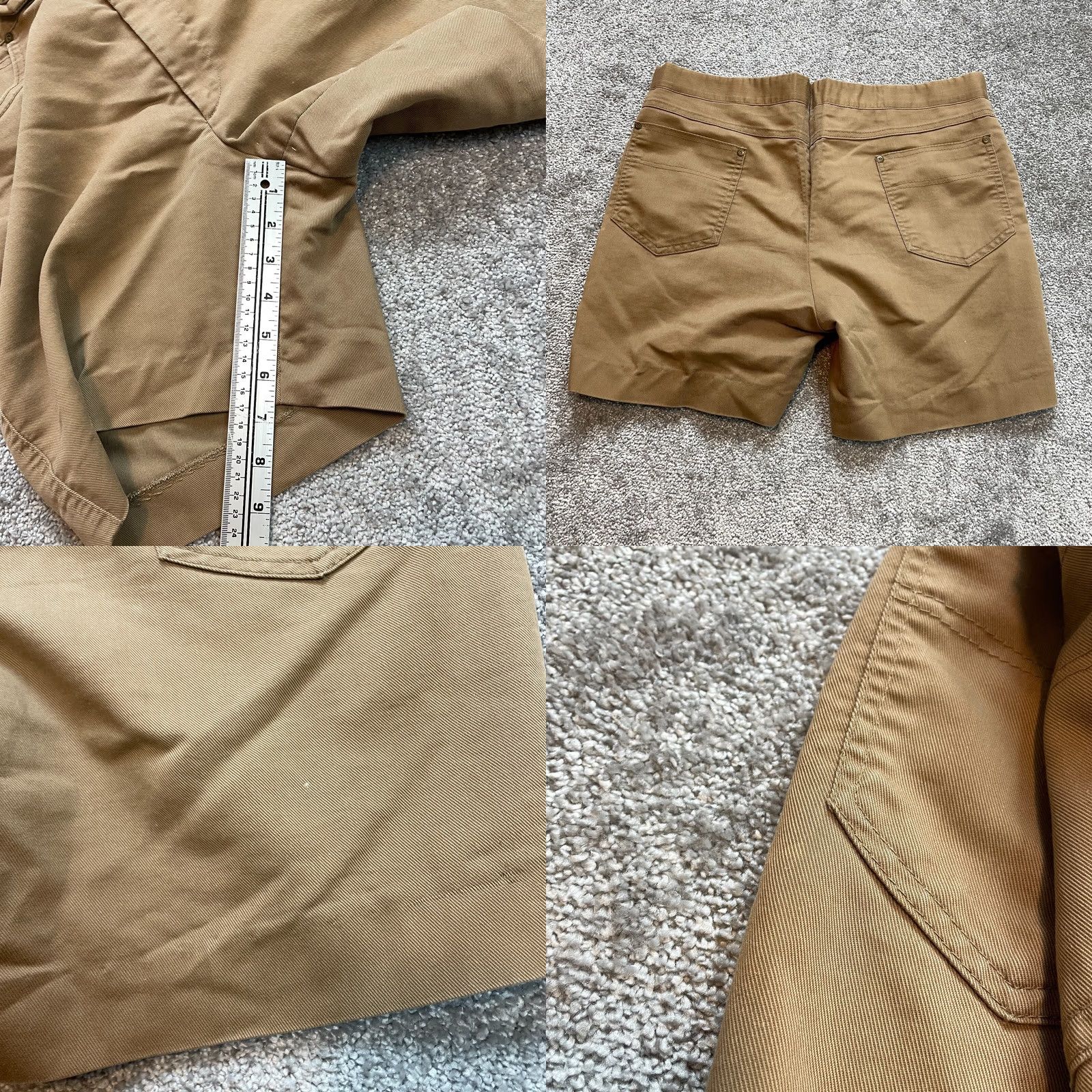 Vintage VINTAGE SansABelt Chino Shorts Mens 36 Brown 7 Inch Pleated Pocket Short 7in Regular Rise Home? Size US 36 / EU 52 - 8 Thumbnail