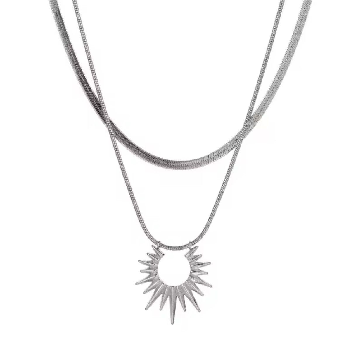 Jewelry × Vintage Double titanium steel sun pendant men's necklace Size ONE SIZE - 2 Thumbnail
