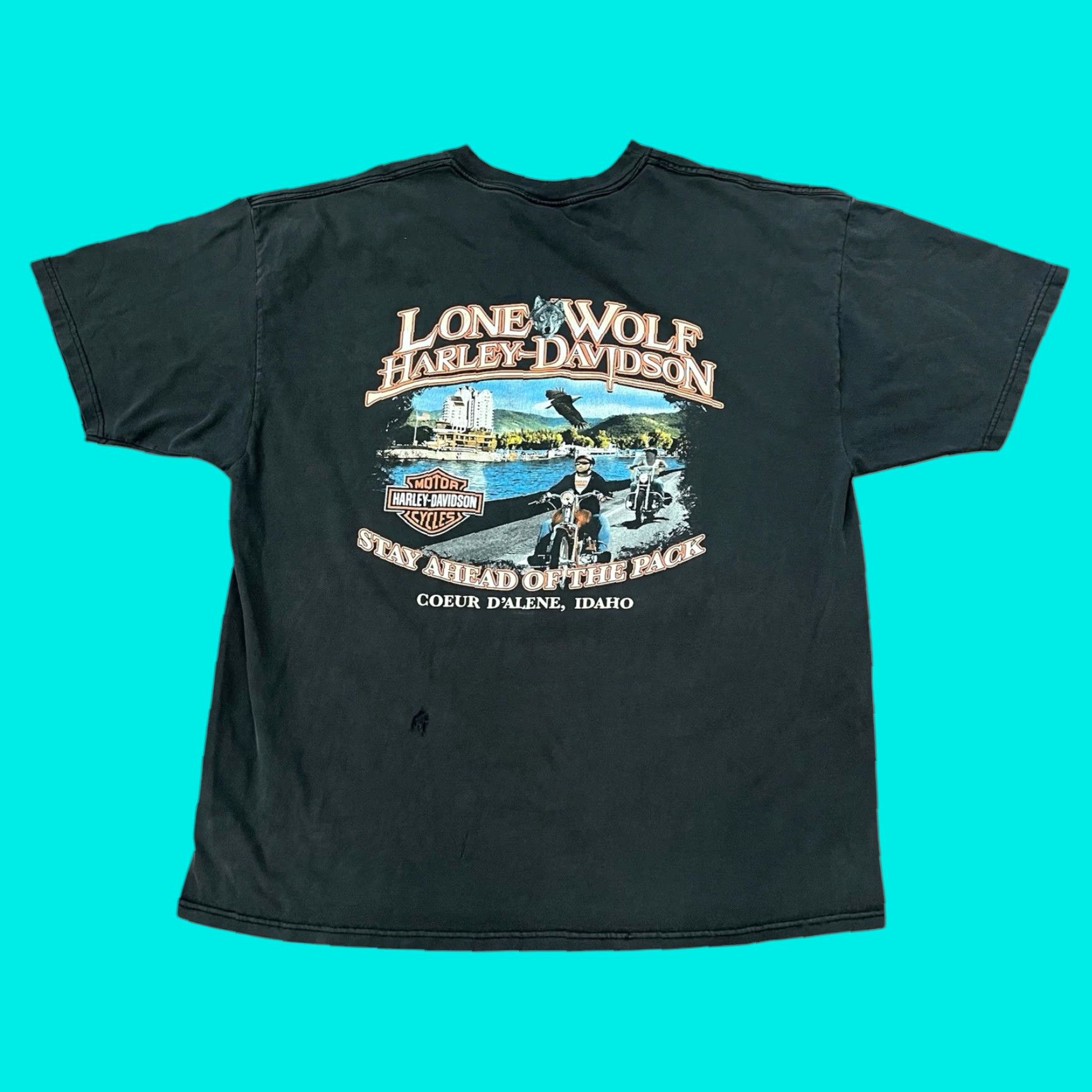 Harley Davidson VINTAGE Harley-Davidson T-Shirt Men XL Black Motorcycle Biker 90s Outdoor Size US XL / EU 56 / 4 - 1 Thumbnail