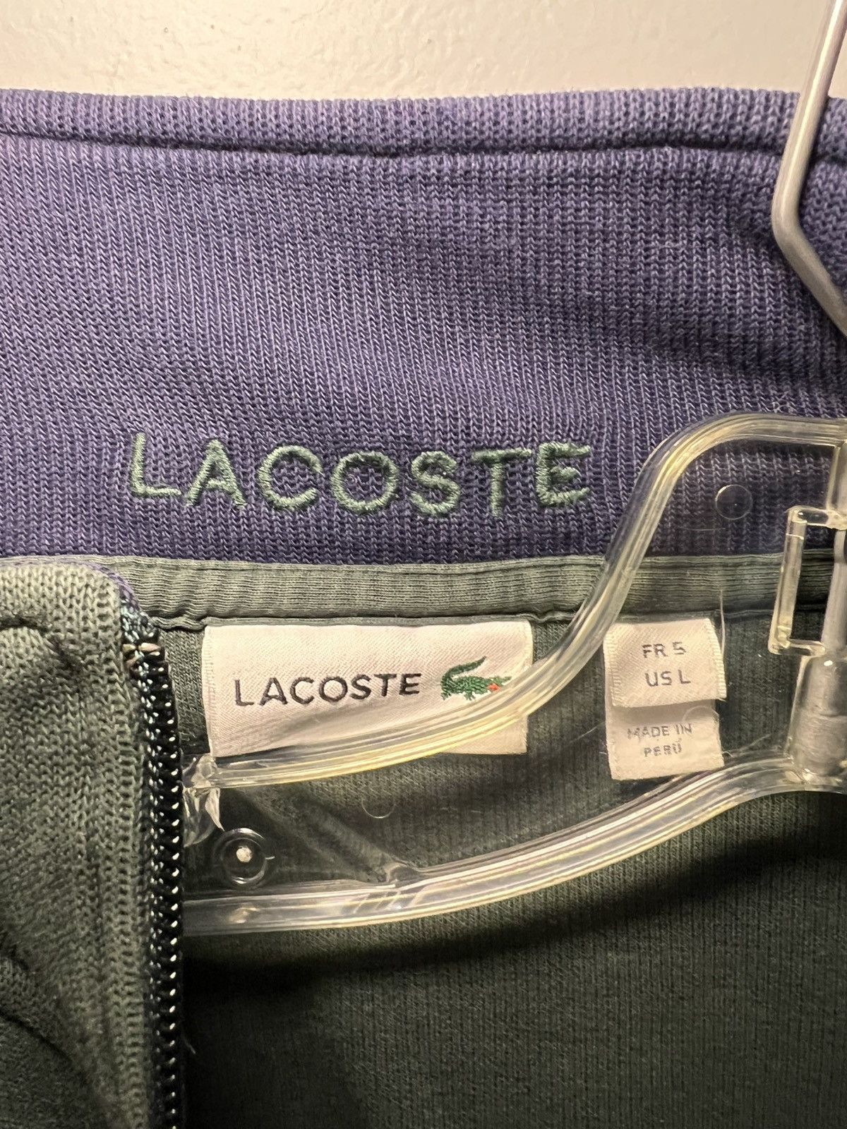 Lacoste Vintage Lacoste logo quarter zip sweater Size US L / EU 52-54 / 3 - 5 Thumbnail