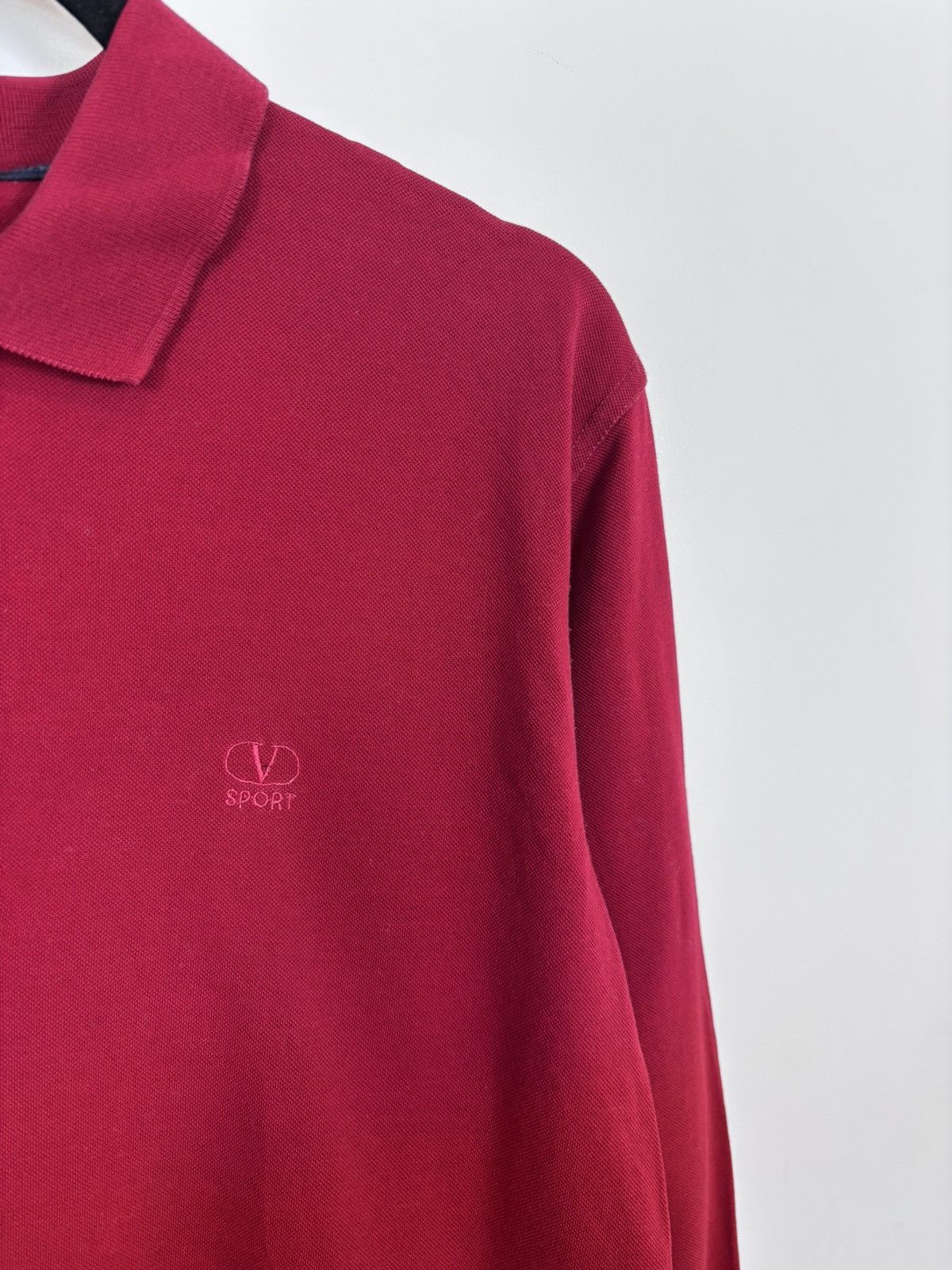 Valentino Valentino Sport Vintage Men’s Red Long Sleeve Polo Shirt Size US M / EU 48-50 / 2 - 5 Thumbnail