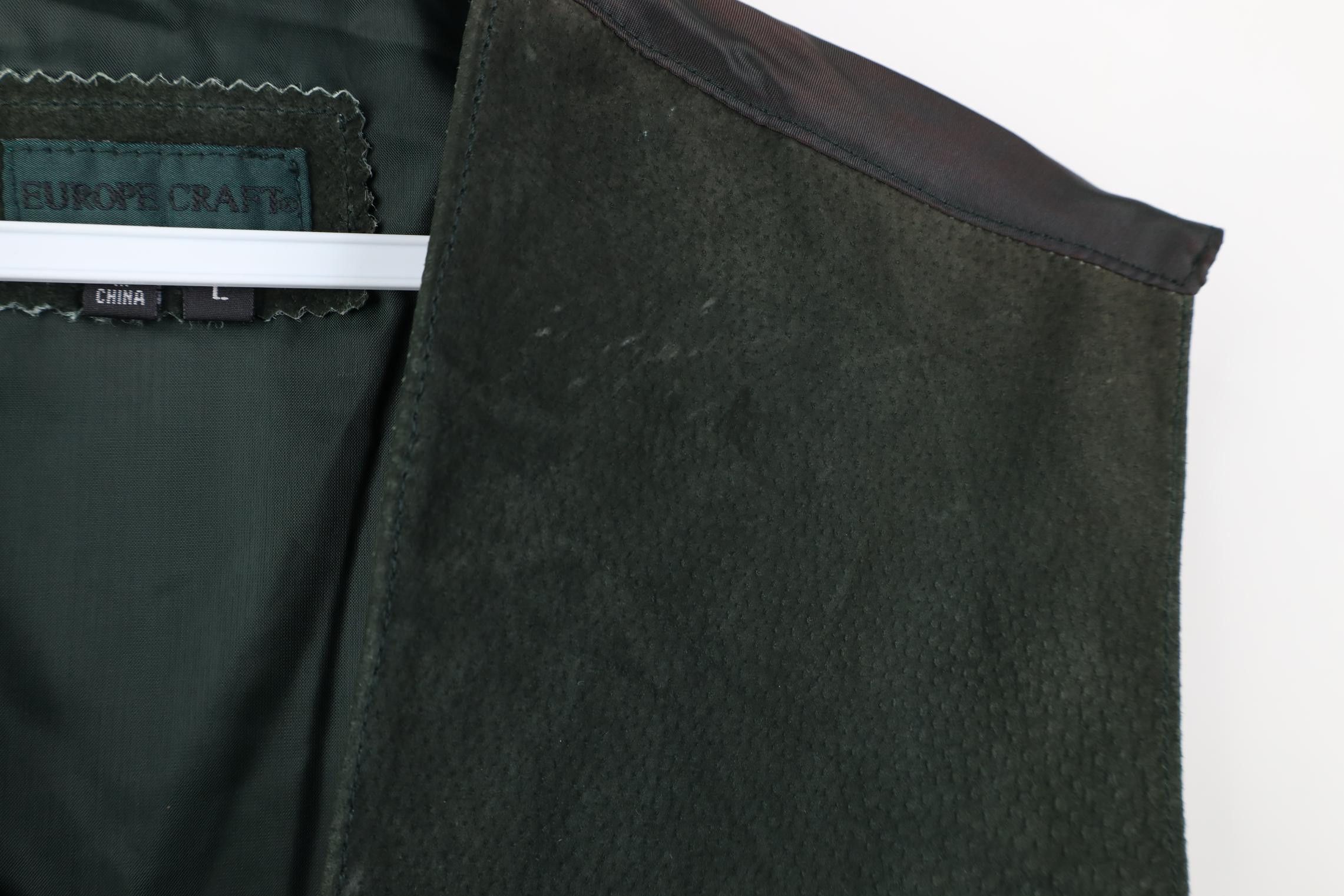Vintage Vintage 90s Streetwear Suede Leather Buckle Back Vest Jacket Size US L / EU 52-54 / 3 - 5 Thumbnail